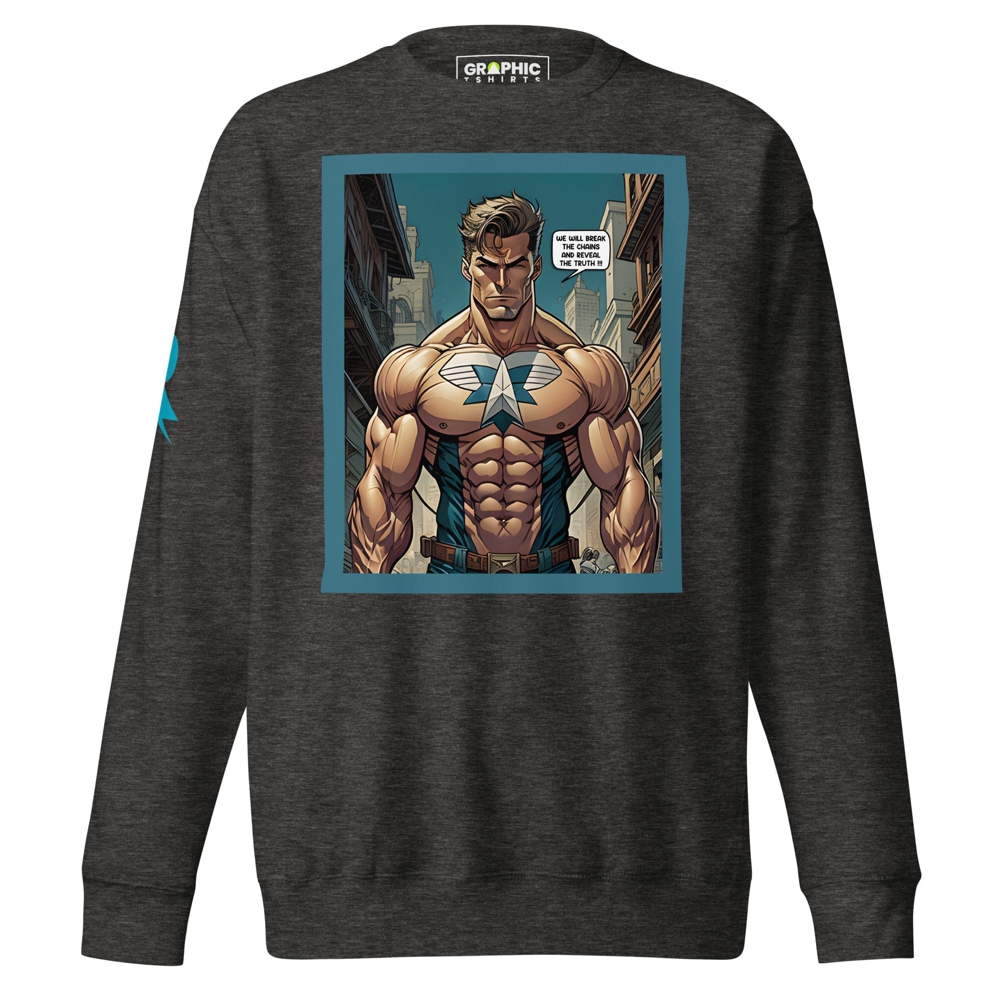 GRAPHIC T-SHIRTS Charcoal Heather / S Unisex Premium Sweatshirt - Retribution: Heroes Unleashed v.63