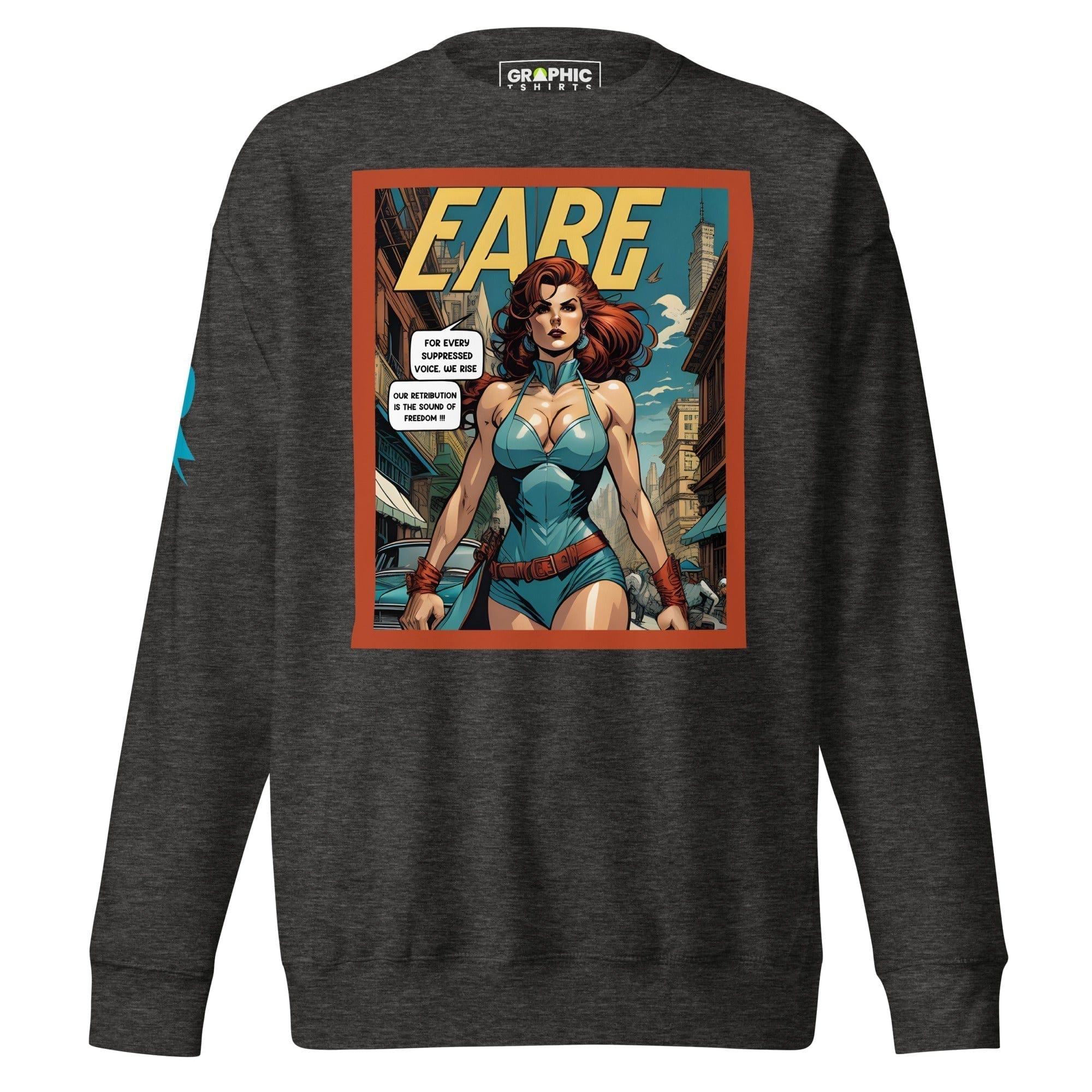 GRAPHIC T-SHIRTS Charcoal Heather / S Unisex Premium Sweatshirt - Retribution: Heroes Unleashed v.8