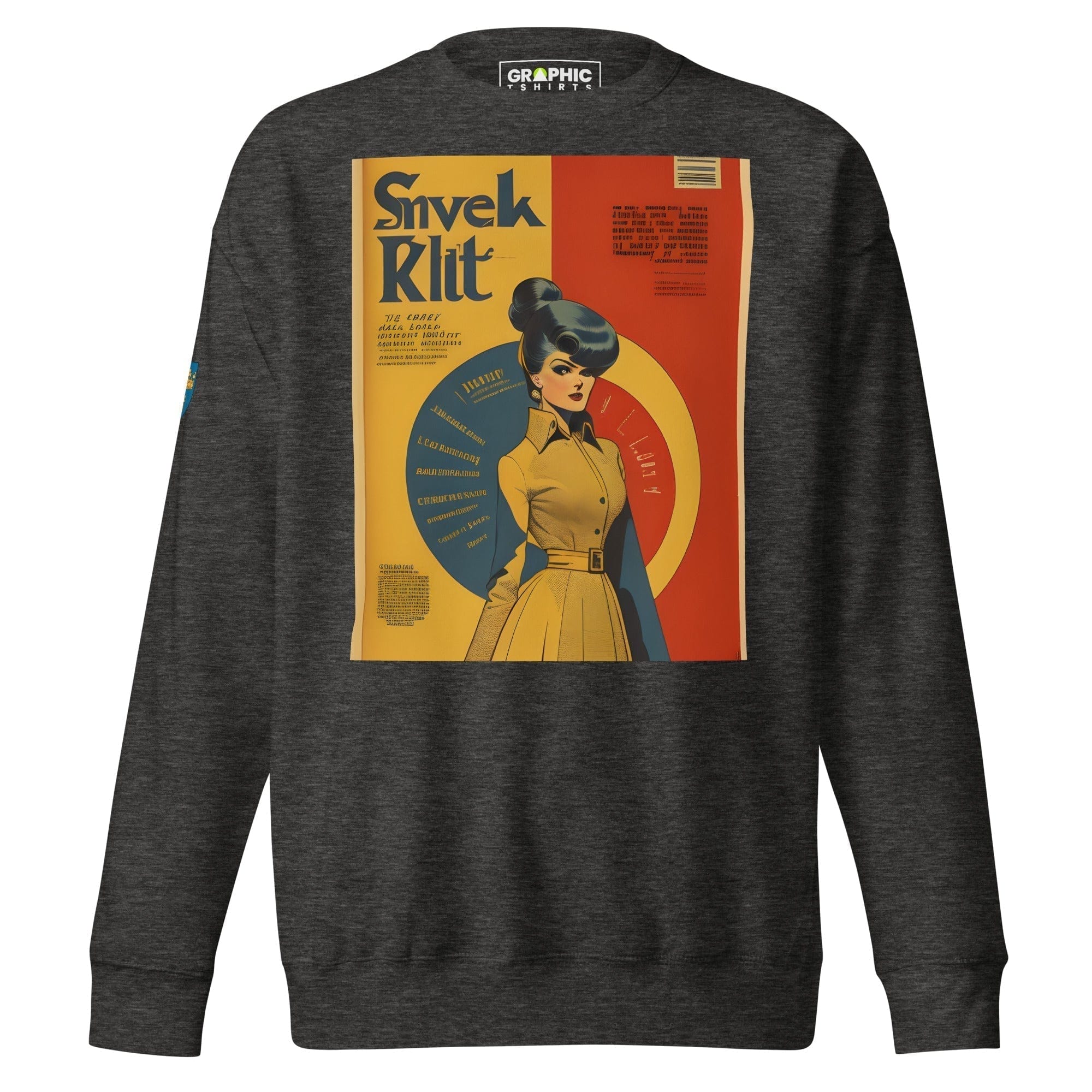 GRAPHIC T-SHIRTS Charcoal Heather / S Unisex Premium Sweatshirt - Swedish Vintage Fashion Series v.30