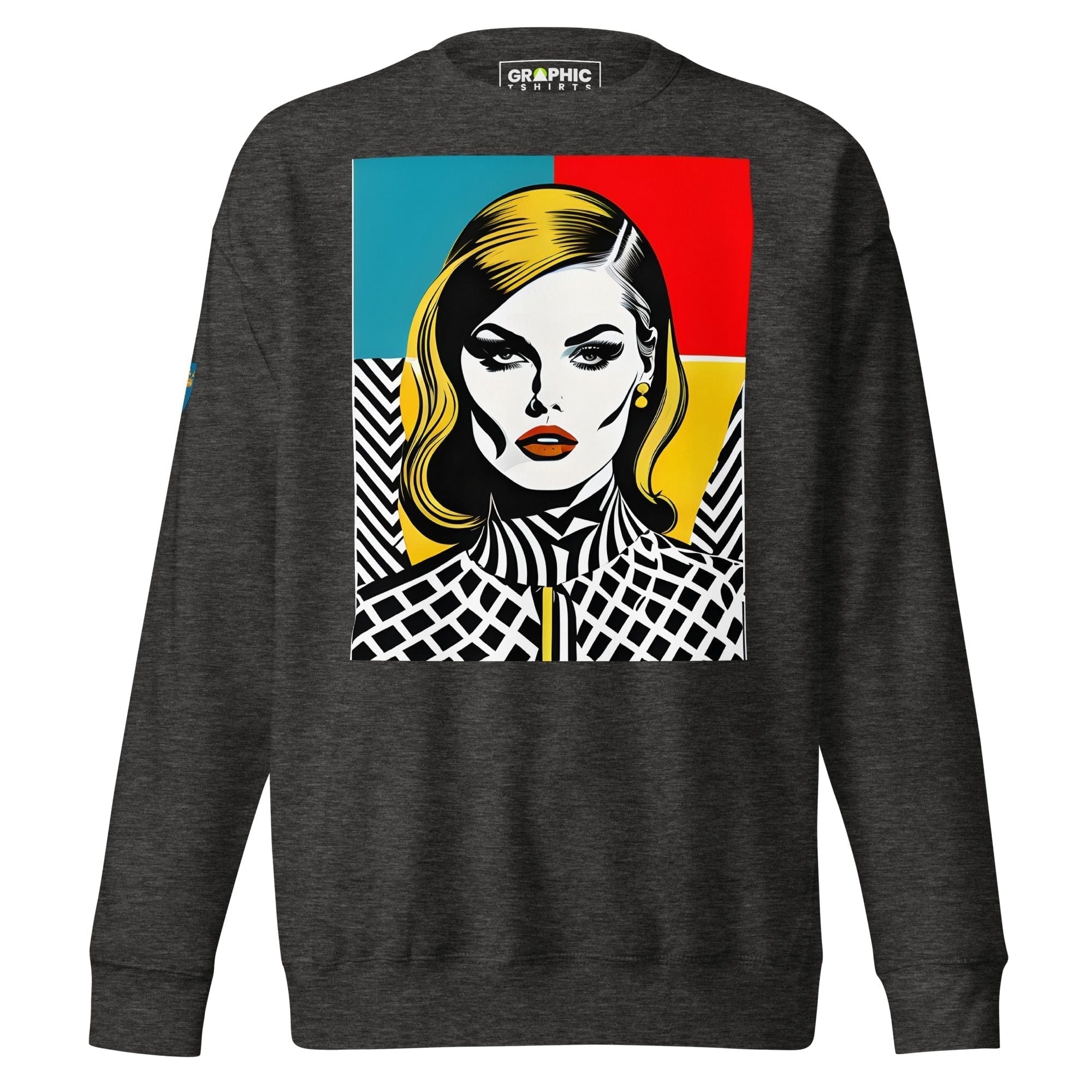 GRAPHIC T-SHIRTS Charcoal Heather / S Unisex Premium Sweatshirt - Swedish Vintage Fashion Series v.58