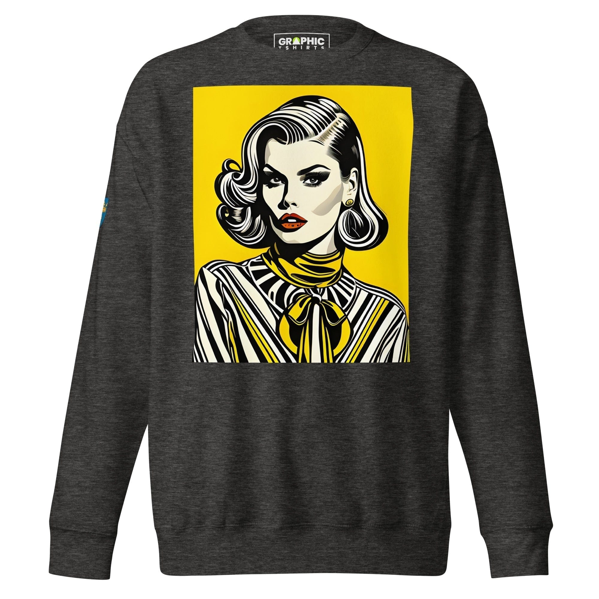 GRAPHIC T-SHIRTS Charcoal Heather / S Unisex Premium Sweatshirt - Swedish Vintage Fashion Series v.64