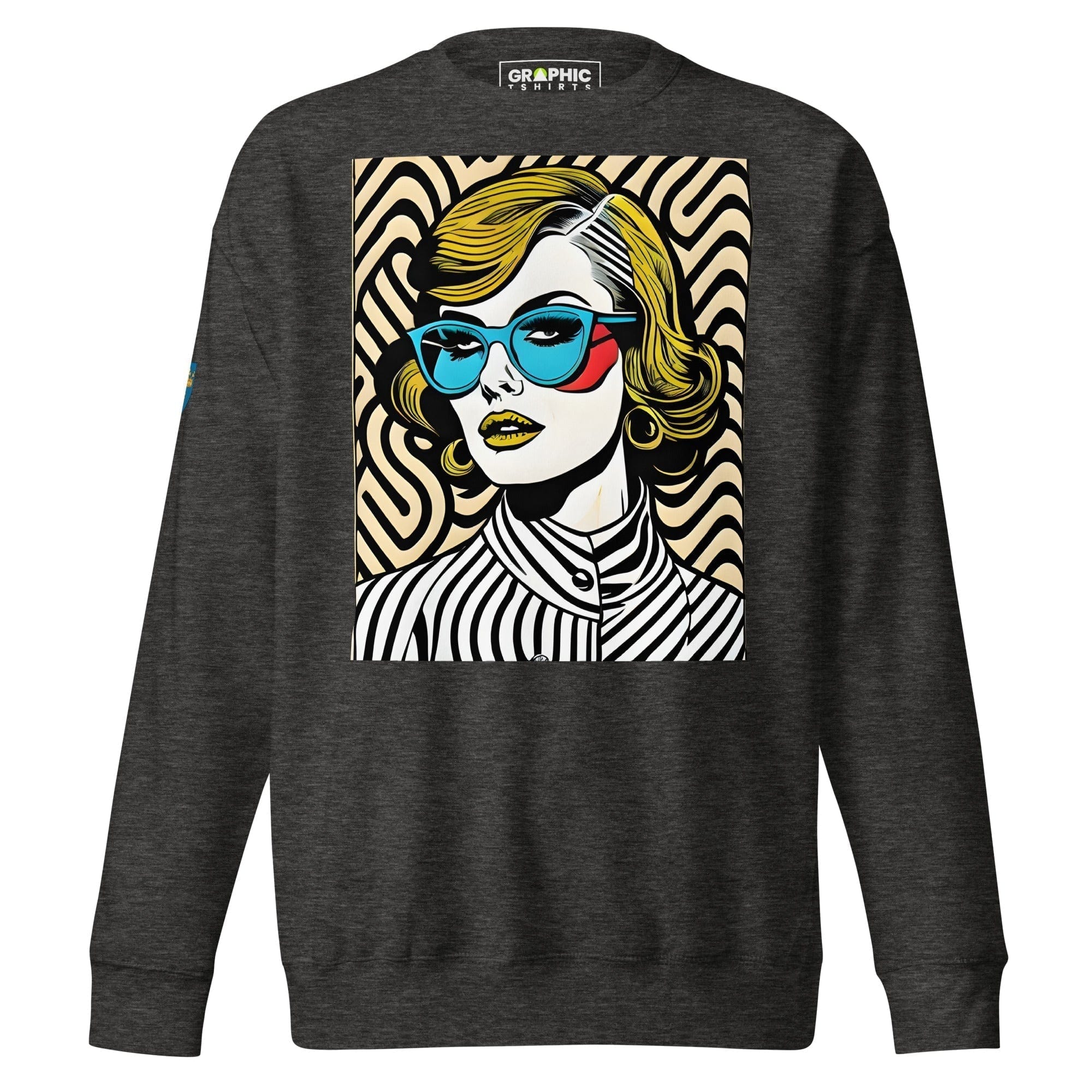 GRAPHIC T-SHIRTS Charcoal Heather / S Unisex Premium Sweatshirt - Swedish Vintage Fashion Series v.70