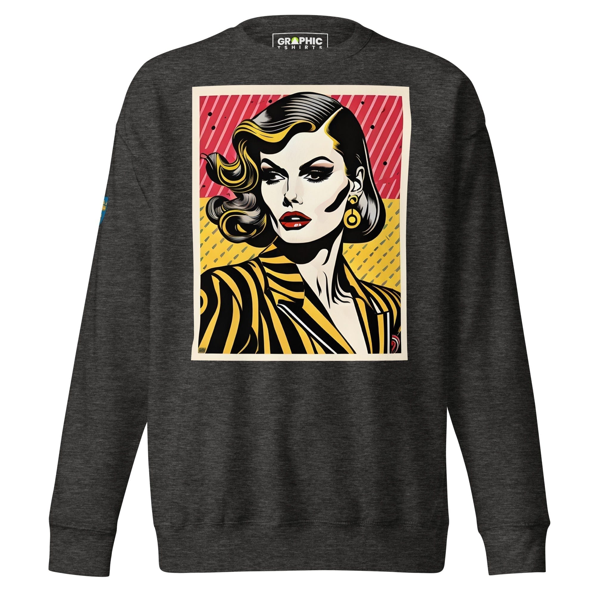 GRAPHIC T-SHIRTS Charcoal Heather / S Unisex Premium Sweatshirt - Swedish Vintage Fashion Series v.71