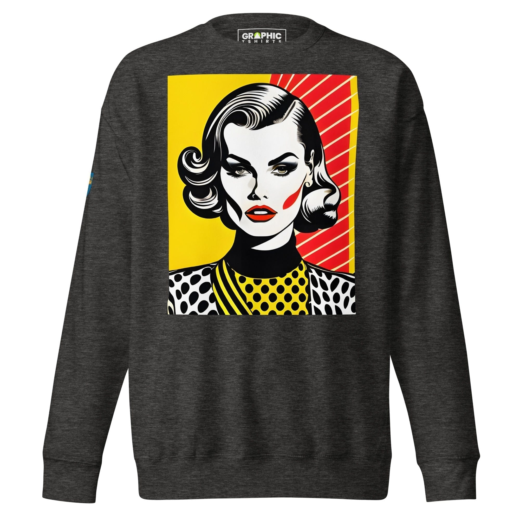 GRAPHIC T-SHIRTS Charcoal Heather / S Unisex Premium Sweatshirt - Swedish Vintage Fashion Series v.78