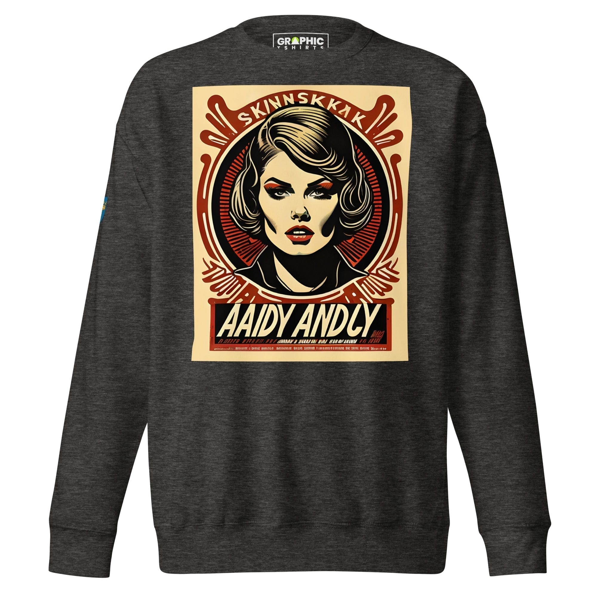 GRAPHIC T-SHIRTS Charcoal Heather / S Unisex Premium Sweatshirt - Swedish Vintage Fashion Series v.8