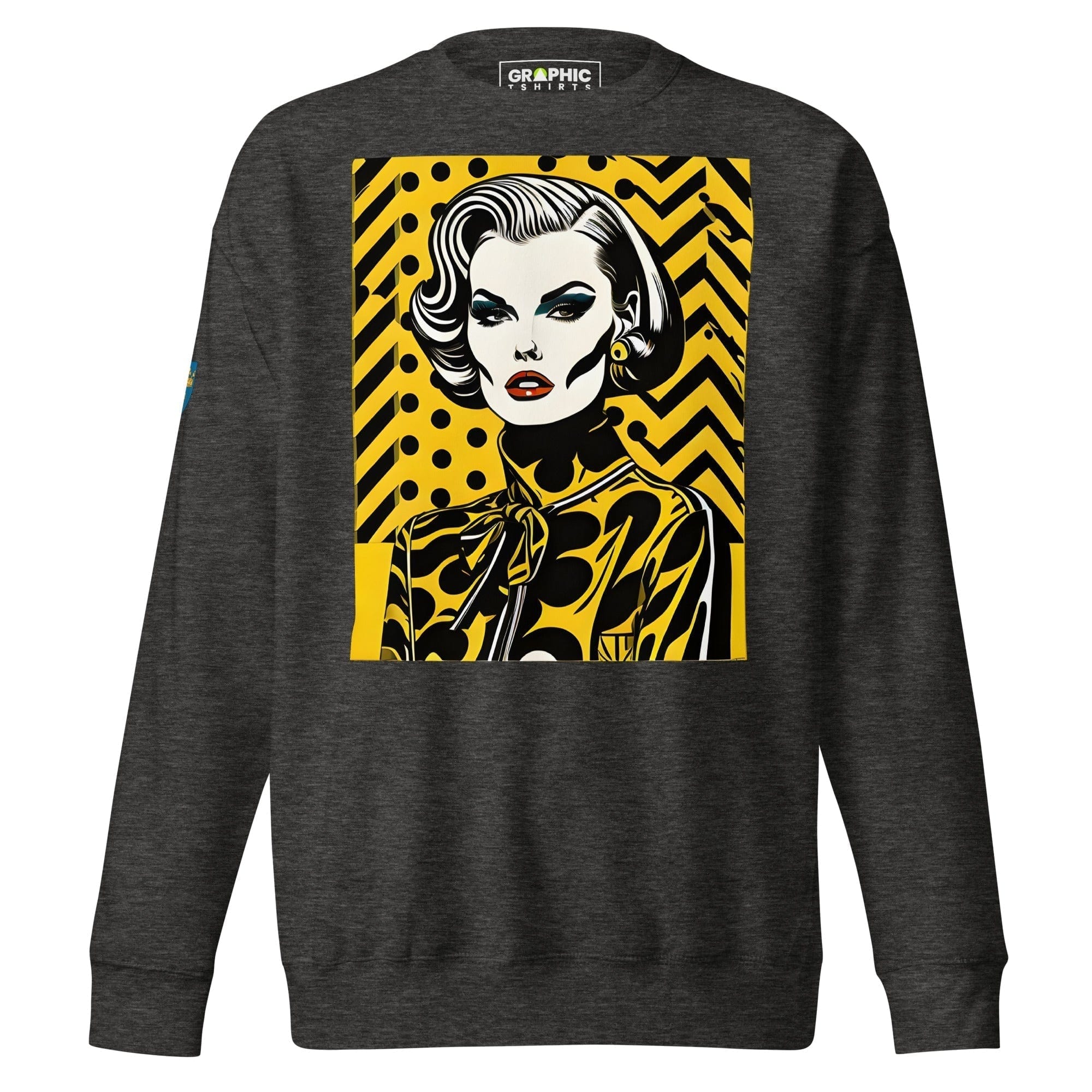 GRAPHIC T-SHIRTS Charcoal Heather / S Unisex Premium Sweatshirt - Swedish Vintage Fashion Series v.86