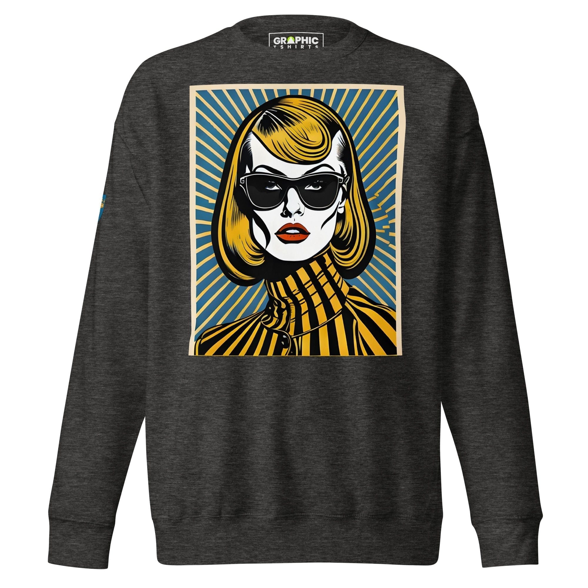 GRAPHIC T-SHIRTS Charcoal Heather / S Unisex Premium Sweatshirt - Swedish Vintage Fashion Series v.87