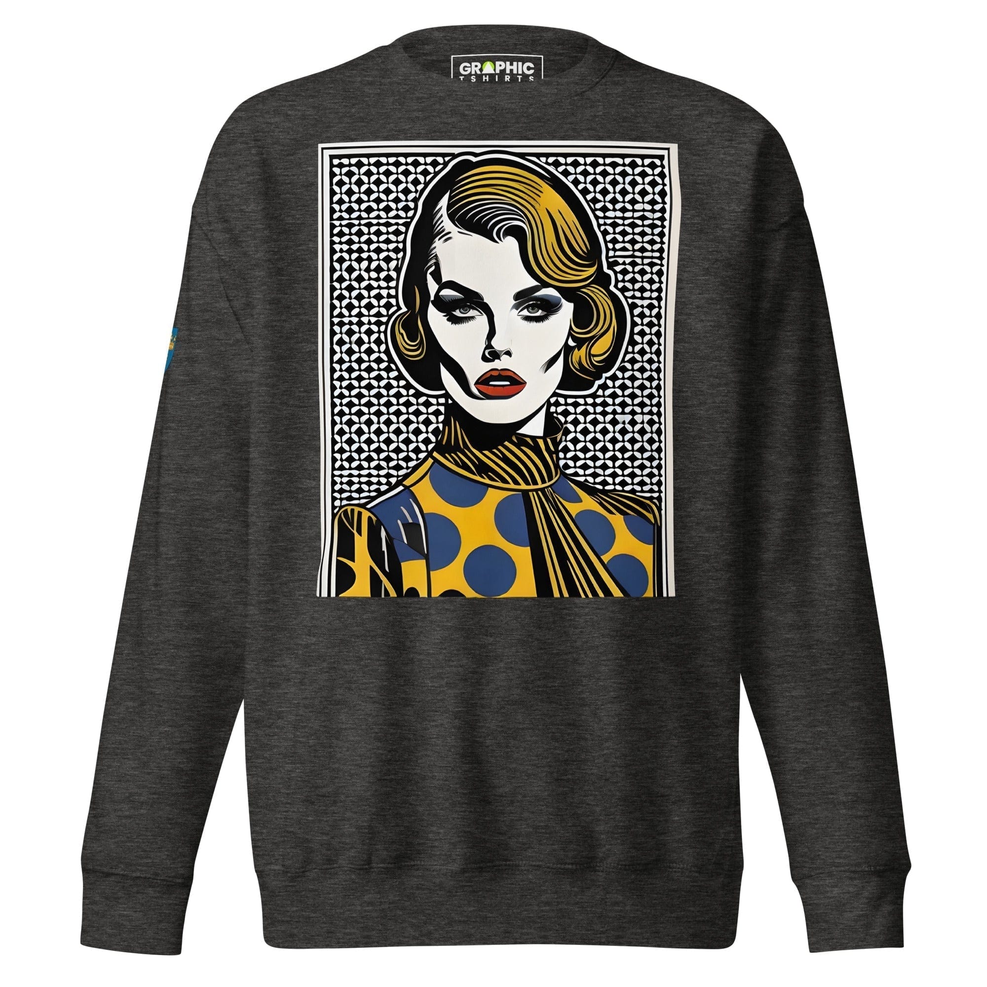 GRAPHIC T-SHIRTS Charcoal Heather / S Unisex Premium Sweatshirt - Swedish Vintage Fashion Series v.91