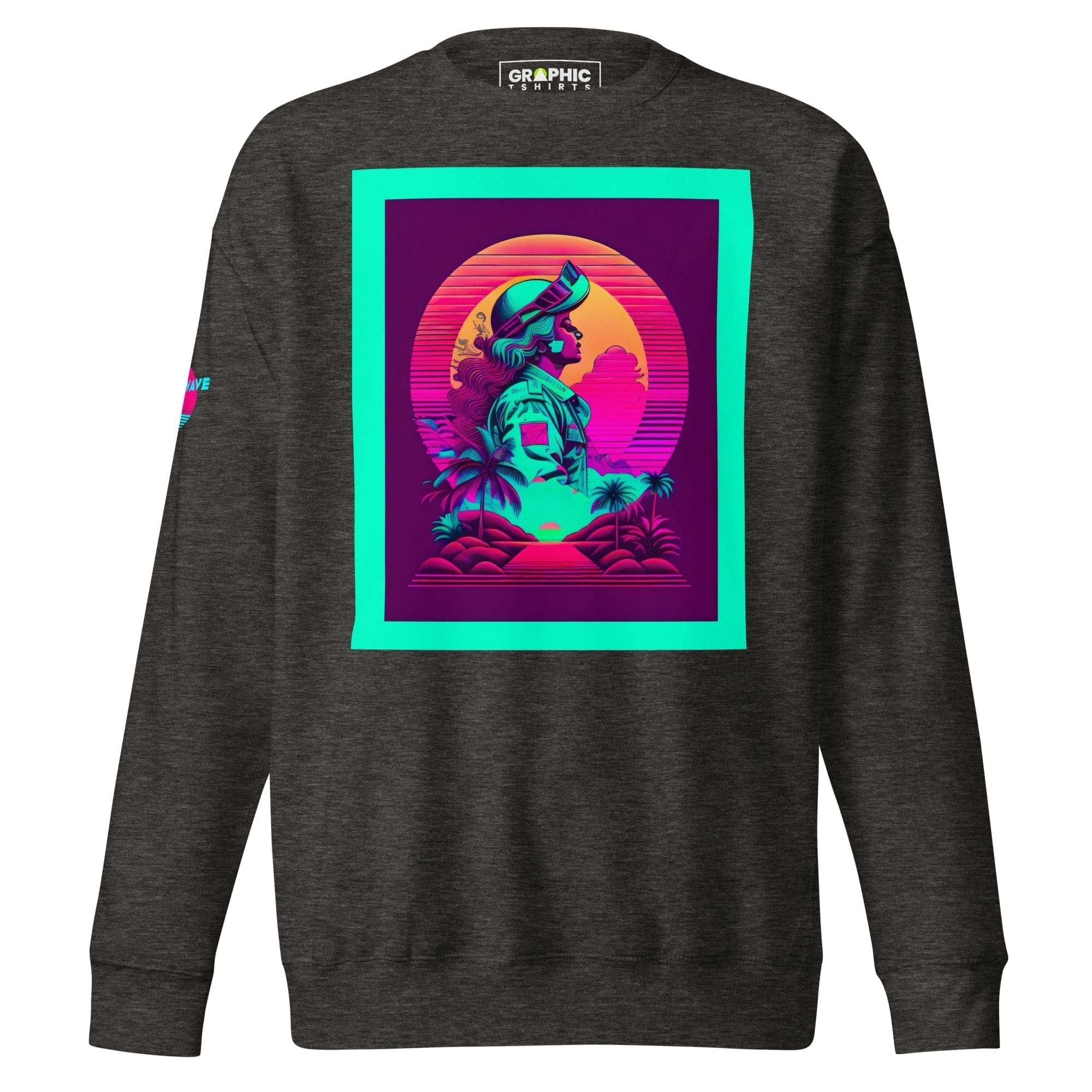 GRAPHIC T-SHIRTS Charcoal Heather / S Unisex Premium Sweatshirt - Vaporwave Series v.13