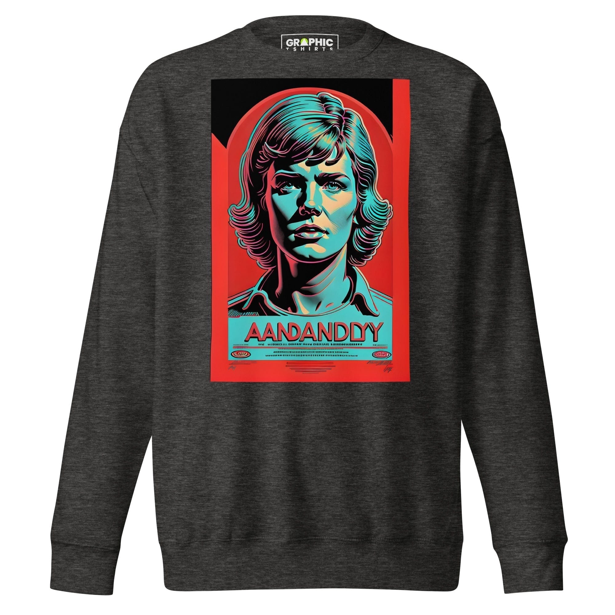 GRAPHIC T-SHIRTS Charcoal Heather / S Unisex Premium Sweatshirt - Vintage American Superstar Series v.5