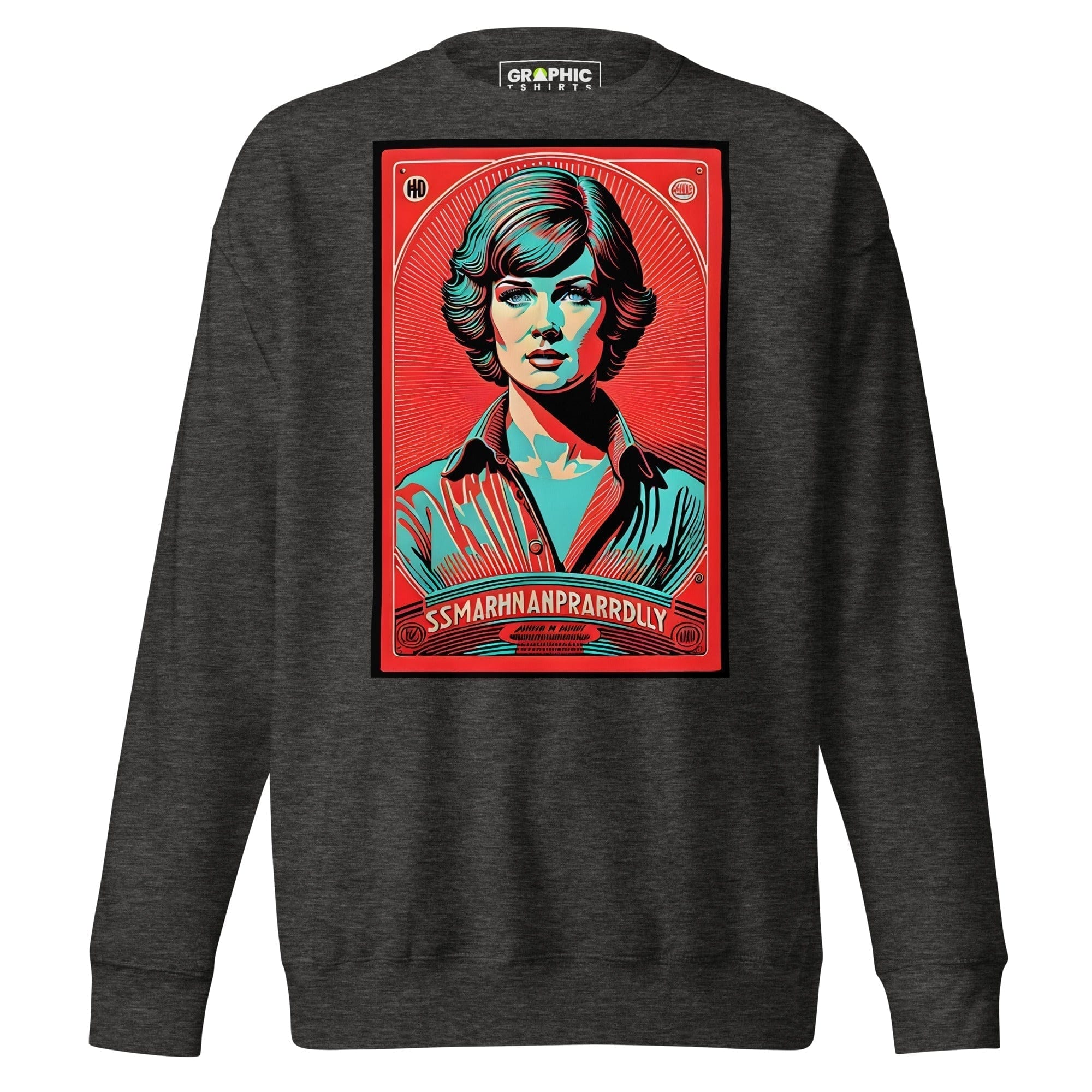 GRAPHIC T-SHIRTS Charcoal Heather / S Unisex Premium Sweatshirt - Vintage American Superstar Series v.7