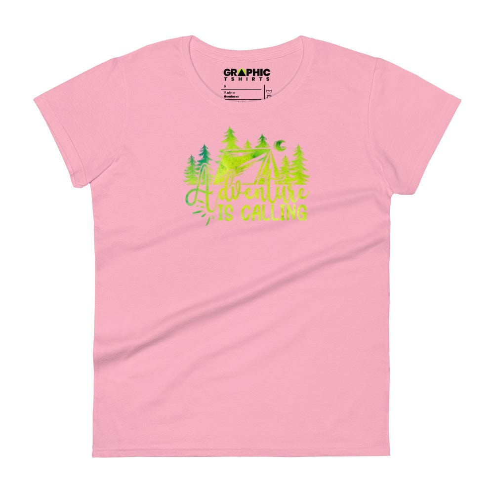 GRAPHIC T-SHIRTS Charity Pink / S Women's Fashion Fit T-Shirt - Adventure Is Calling