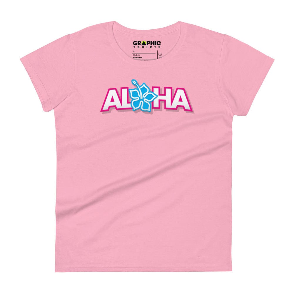 GRAPHIC T-SHIRTS Charity Pink / S Women's Fashion Fit T-Shirt - Aloha Hawaii