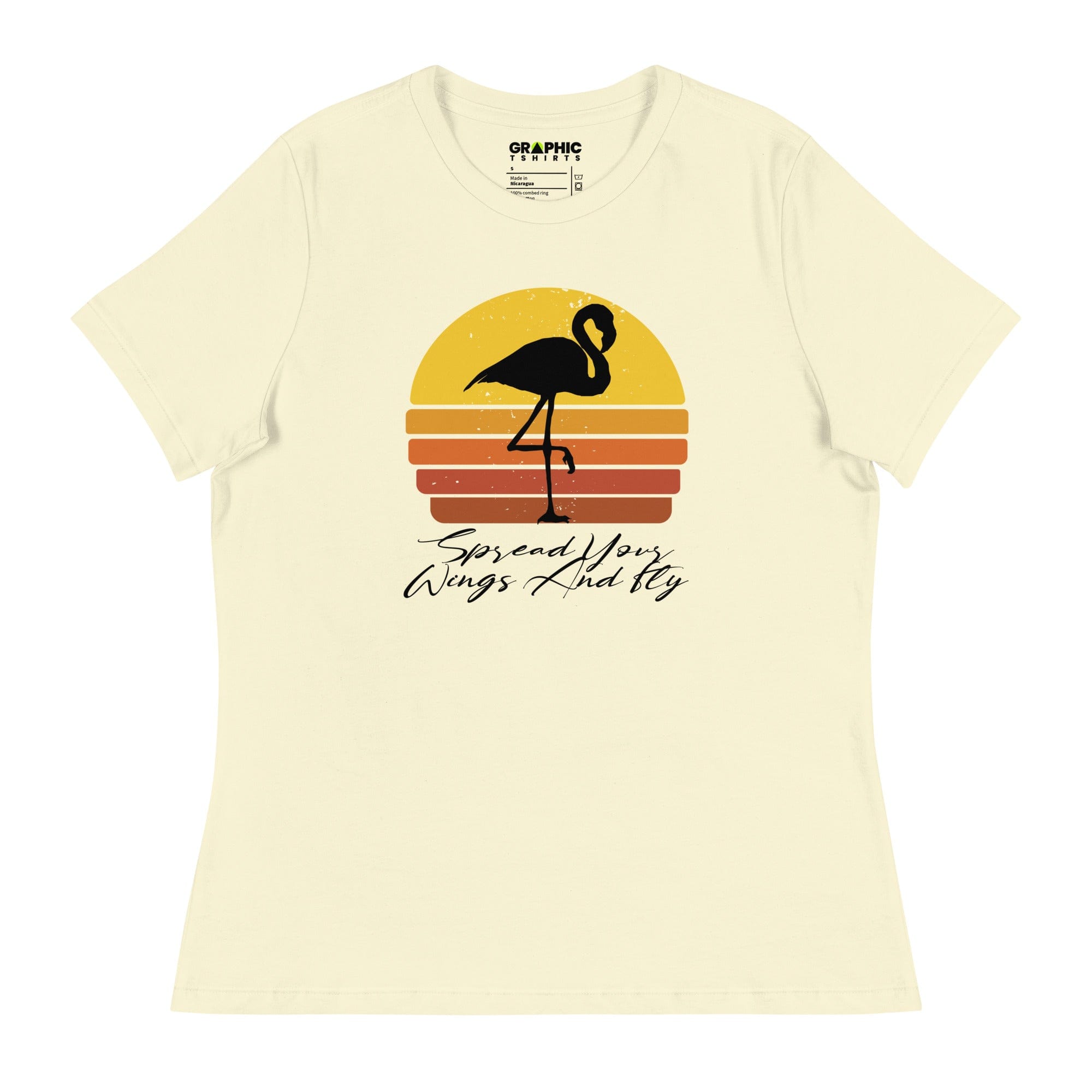 GRAPHIC T-SHIRTS Citron / S Women's Relaxed T-Shirt - Spread Your Wings And Fly