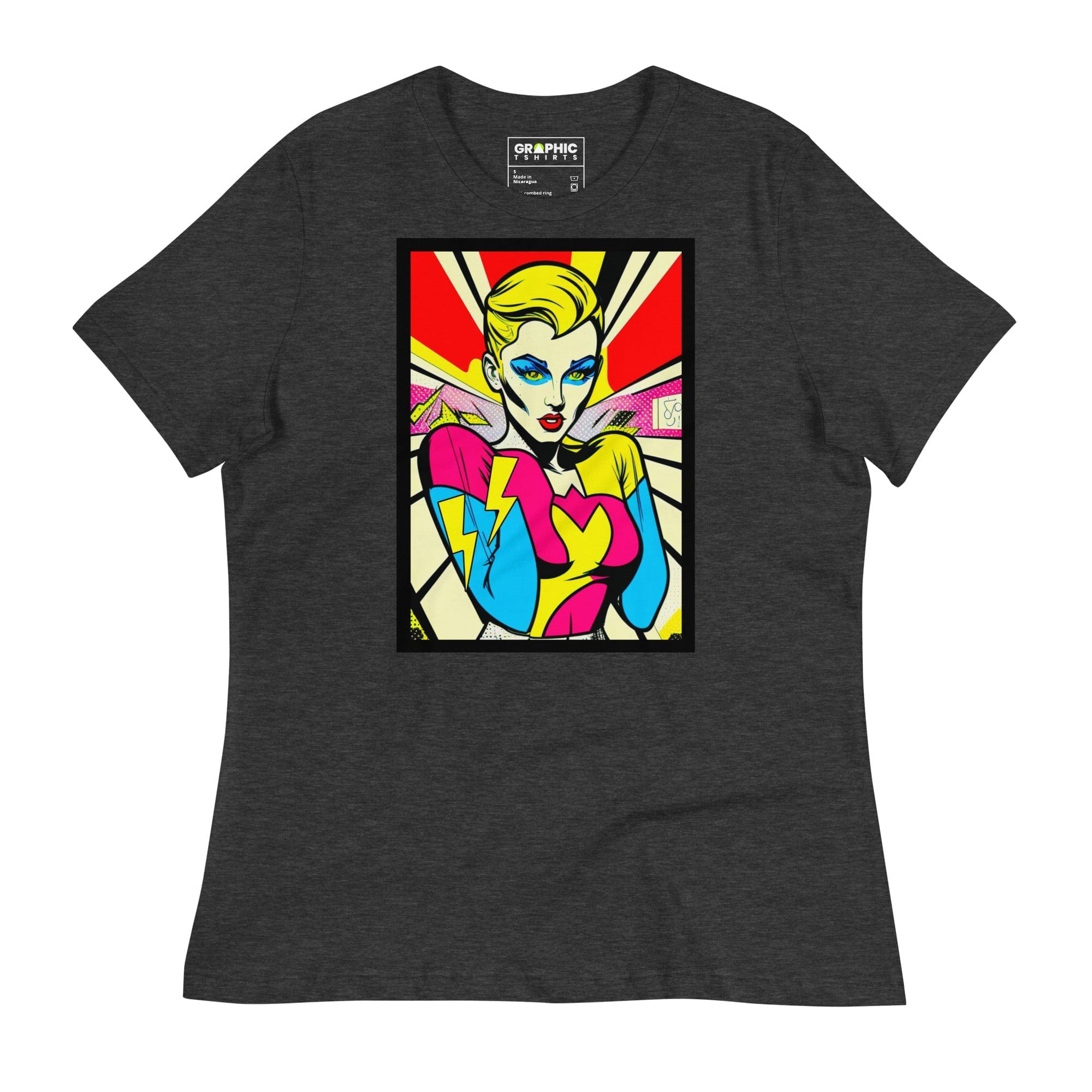 GRAPHIC T-SHIRTS Dark Grey Heather / S Women's Relaxed T-Shirt - Bionic Blonde