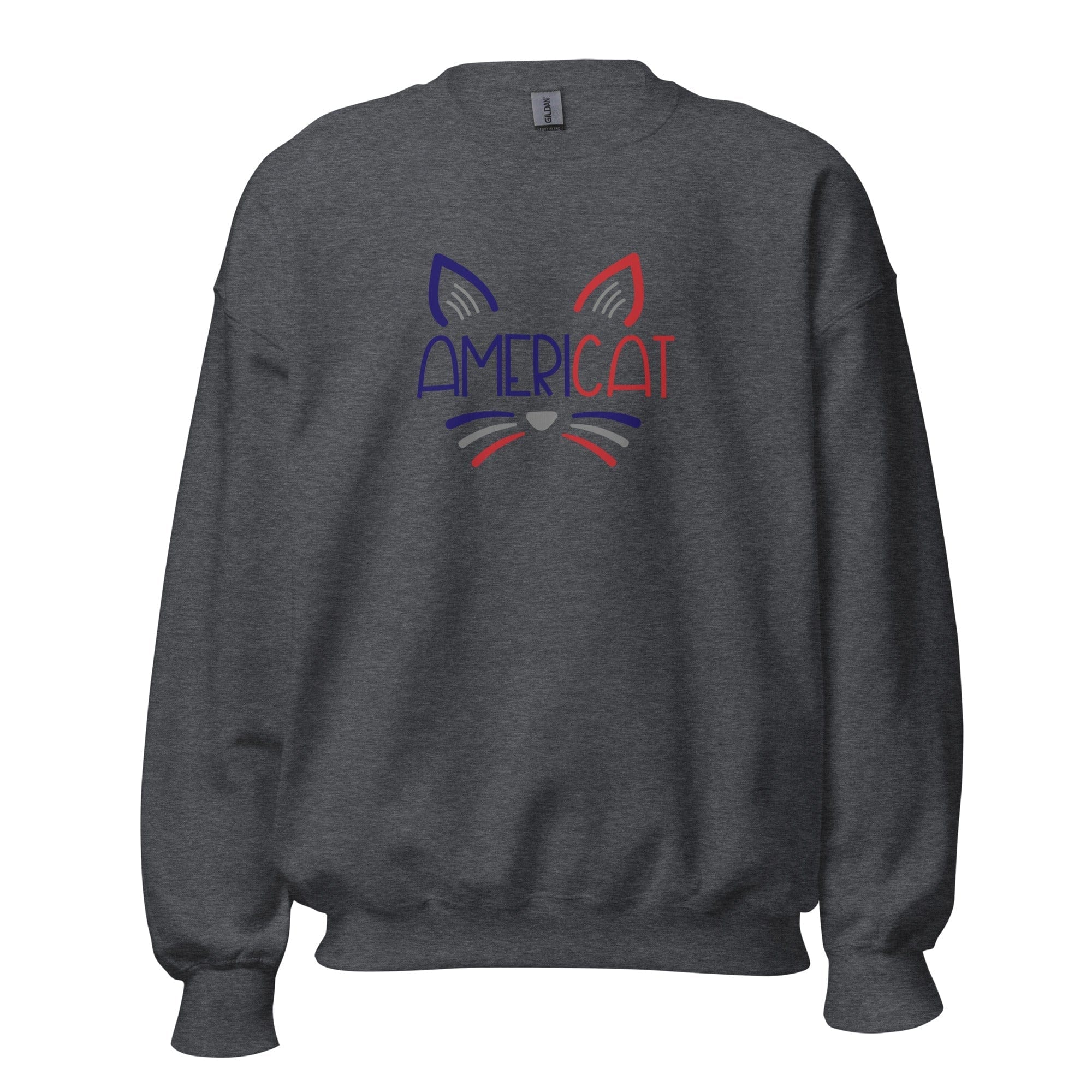 GRAPHIC T-SHIRTS Dark Heather / S Unisex Crew Neck Sweatshirt - Americat