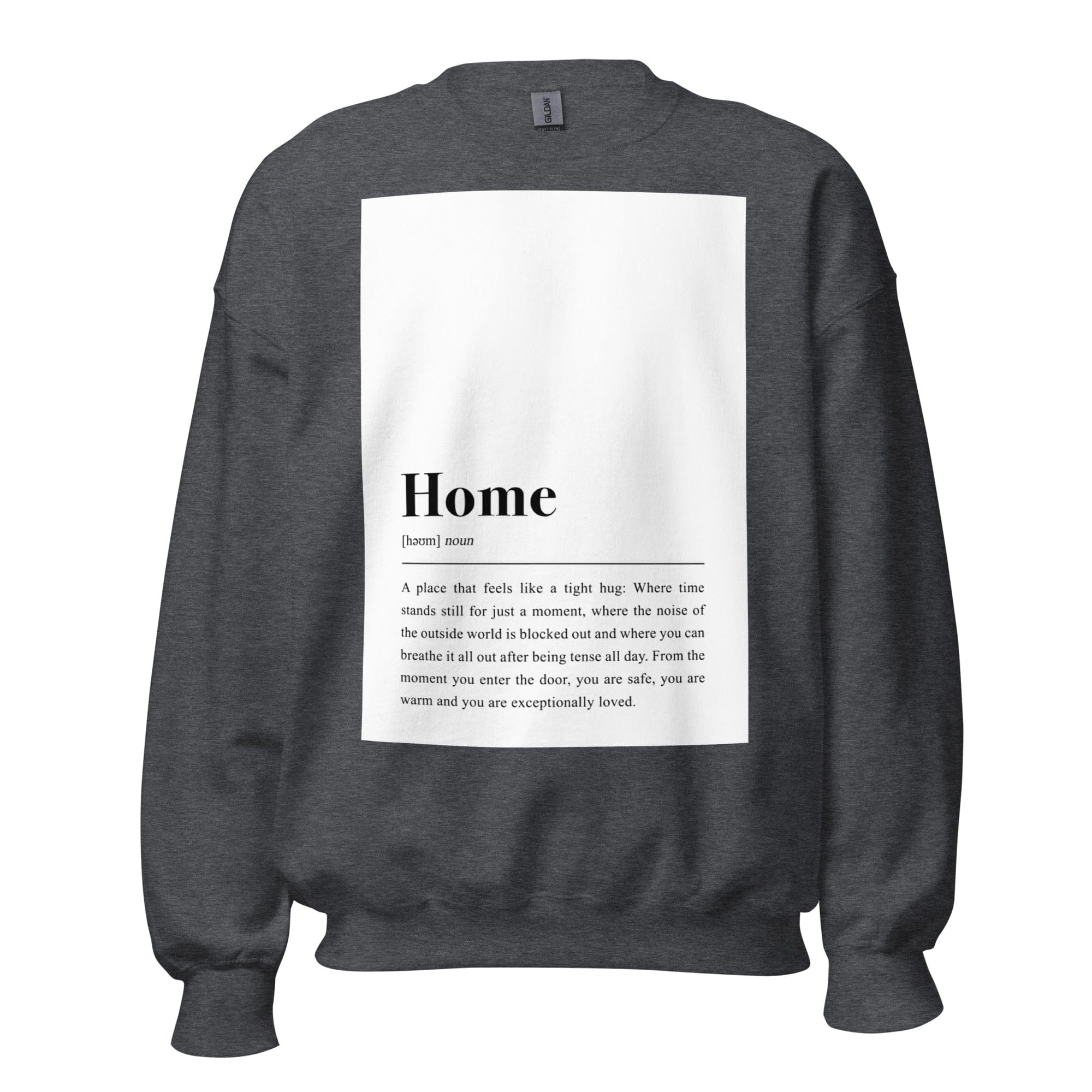 GRAPHIC T-SHIRTS Dark Heather / S Unisex Crew Neck Sweatshirt - Home