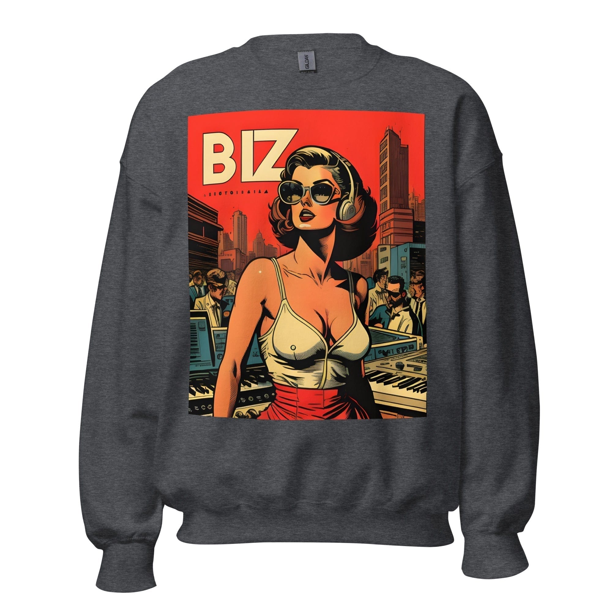 GRAPHIC T-SHIRTS Dark Heather / S Unisex Crew Neck Sweatshirt - Ibiza Night Club Heroes Comic Series v.7