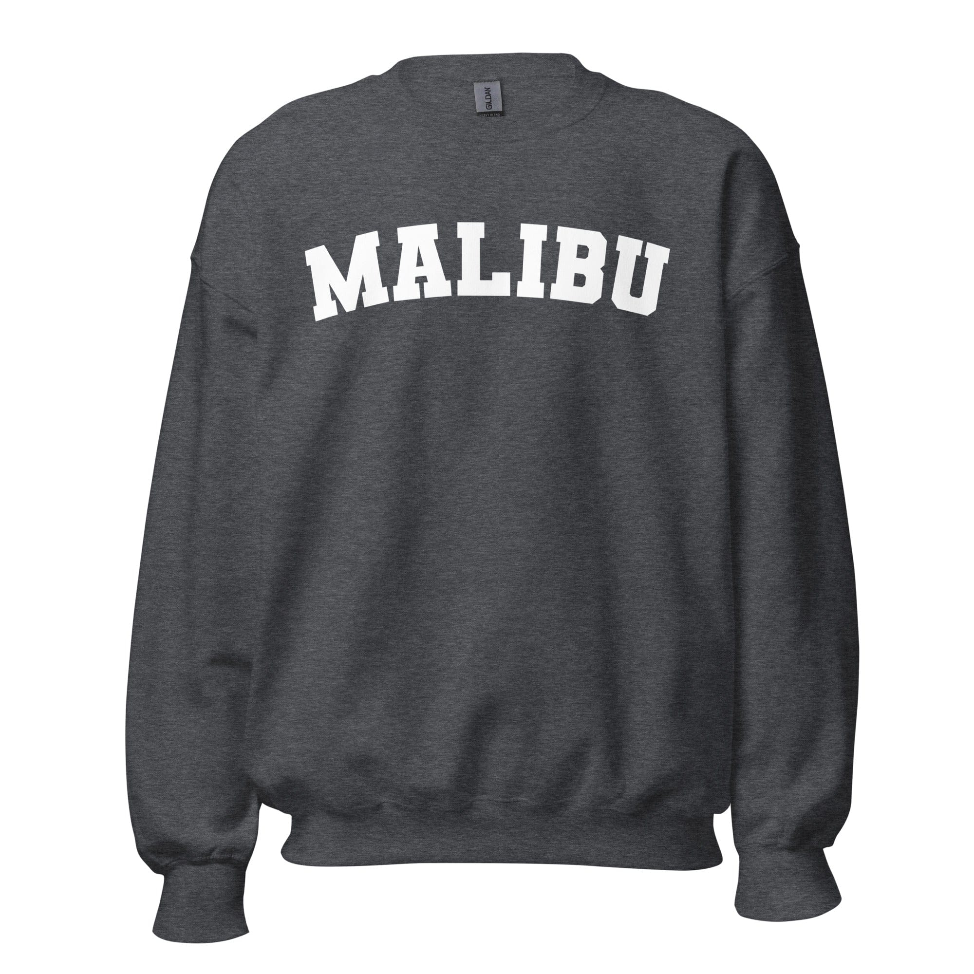 GRAPHIC T-SHIRTS Dark Heather / S Unisex Crew Neck Sweatshirt - Malibu