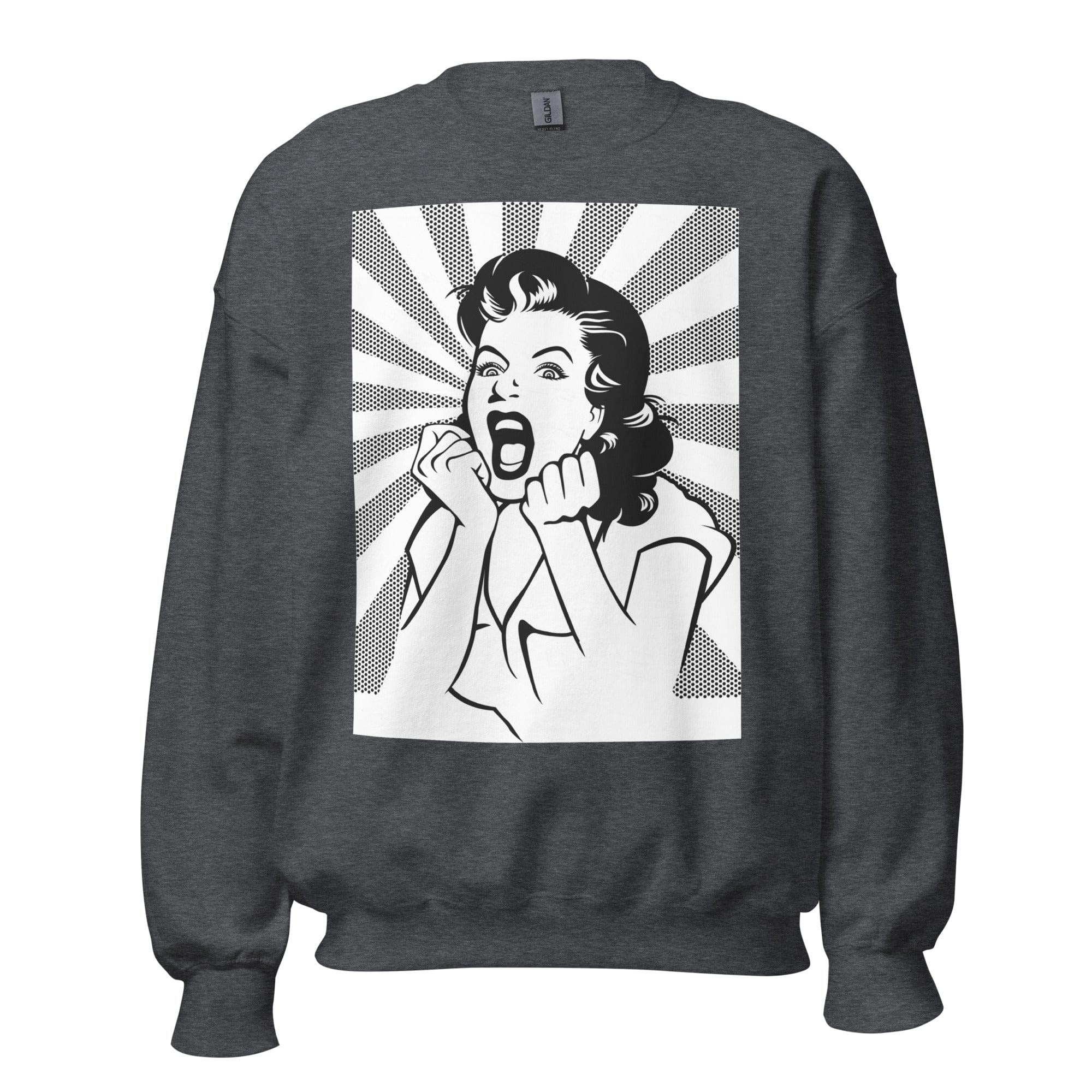 GRAPHIC T-SHIRTS Dark Heather / S Unisex Crew Neck Sweatshirt - Raging Housewife