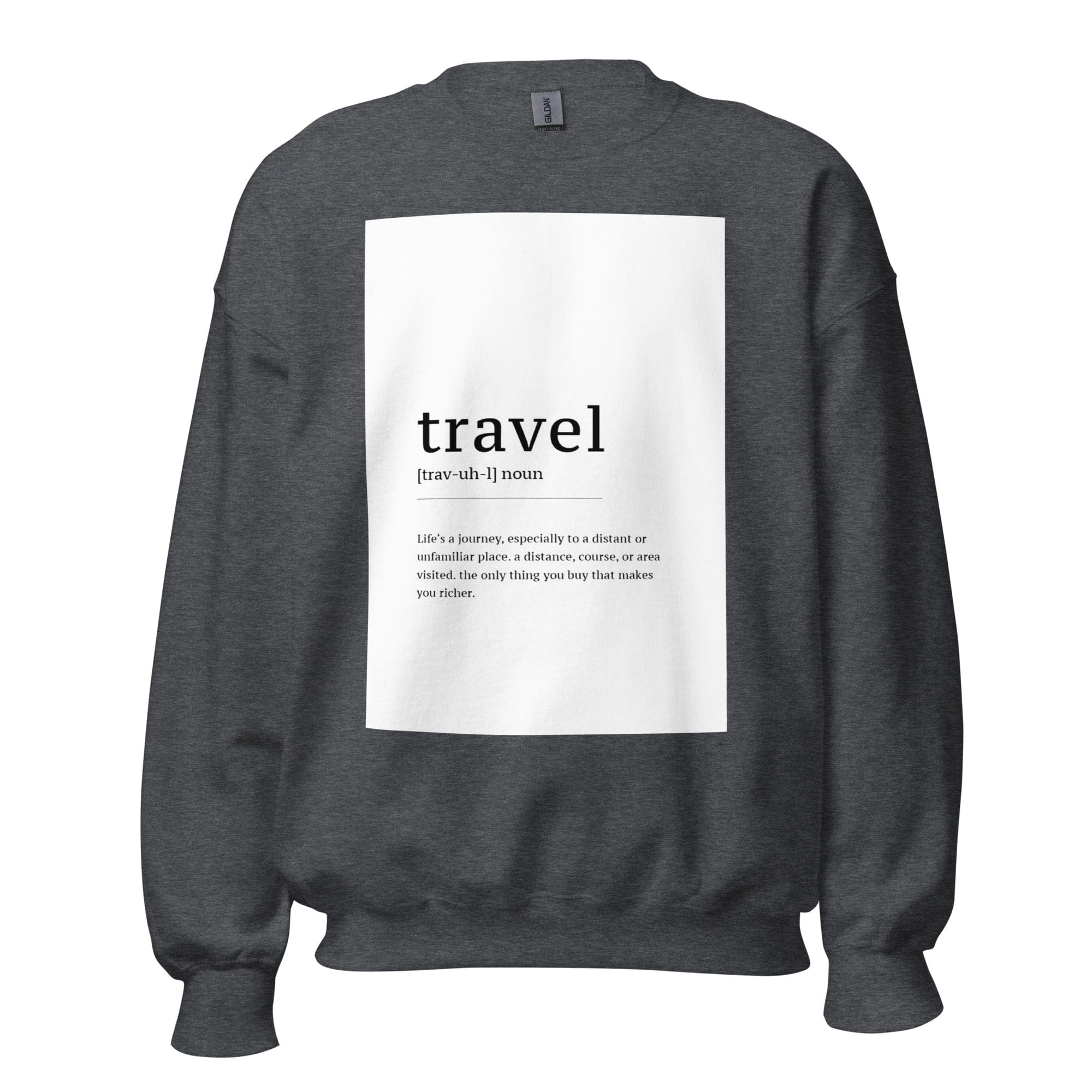 GRAPHIC T-SHIRTS Dark Heather / S Unisex Crew Neck Sweatshirt - Travel