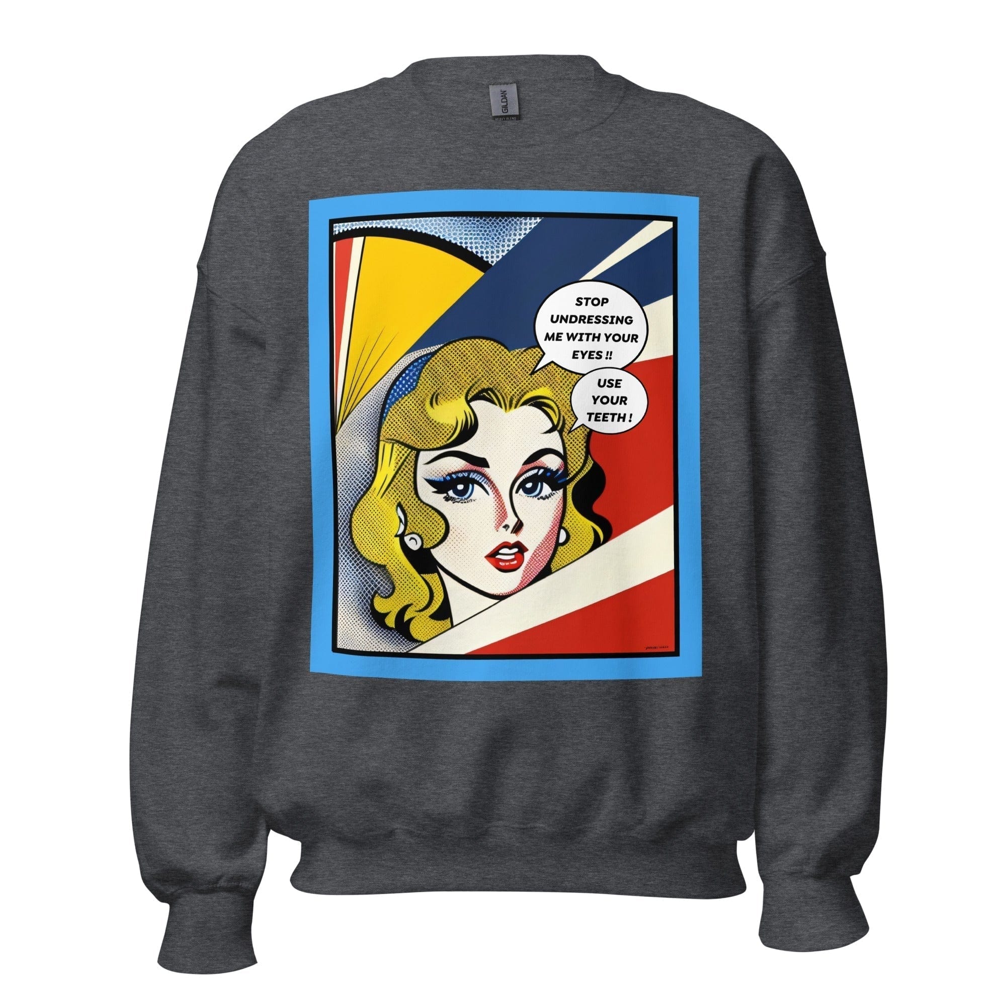 GRAPHIC T-SHIRTS Dark Heather / S Unisex Crew Neck Sweatshirt - Vintage American Comic Series v.16