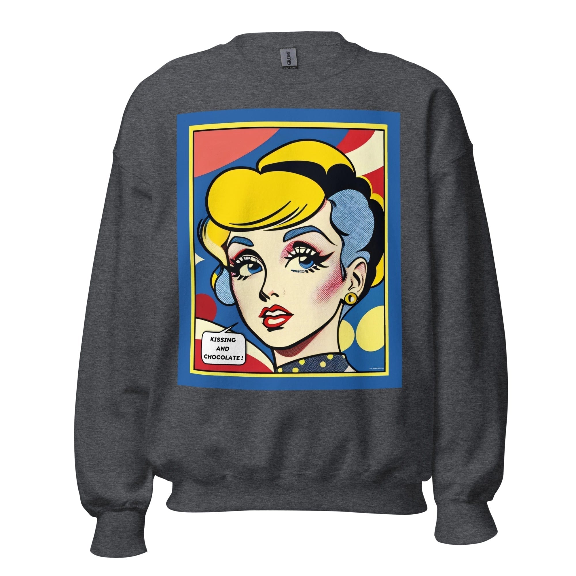 GRAPHIC T-SHIRTS Dark Heather / S Unisex Crew Neck Sweatshirt - Vintage American Comic Series v.20