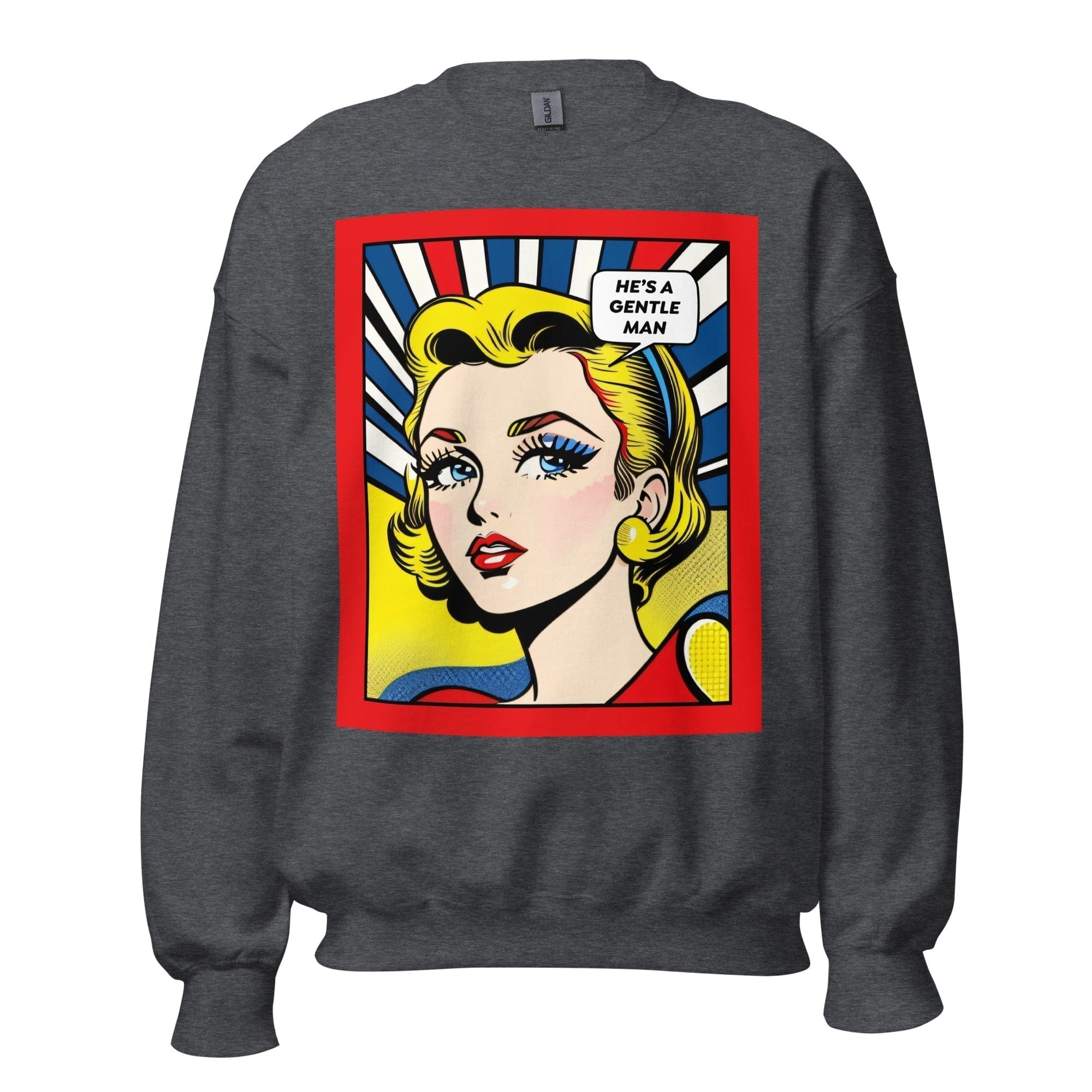 GRAPHIC T-SHIRTS Dark Heather / S Unisex Crew Neck Sweatshirt - Vintage American Comic Series v.29