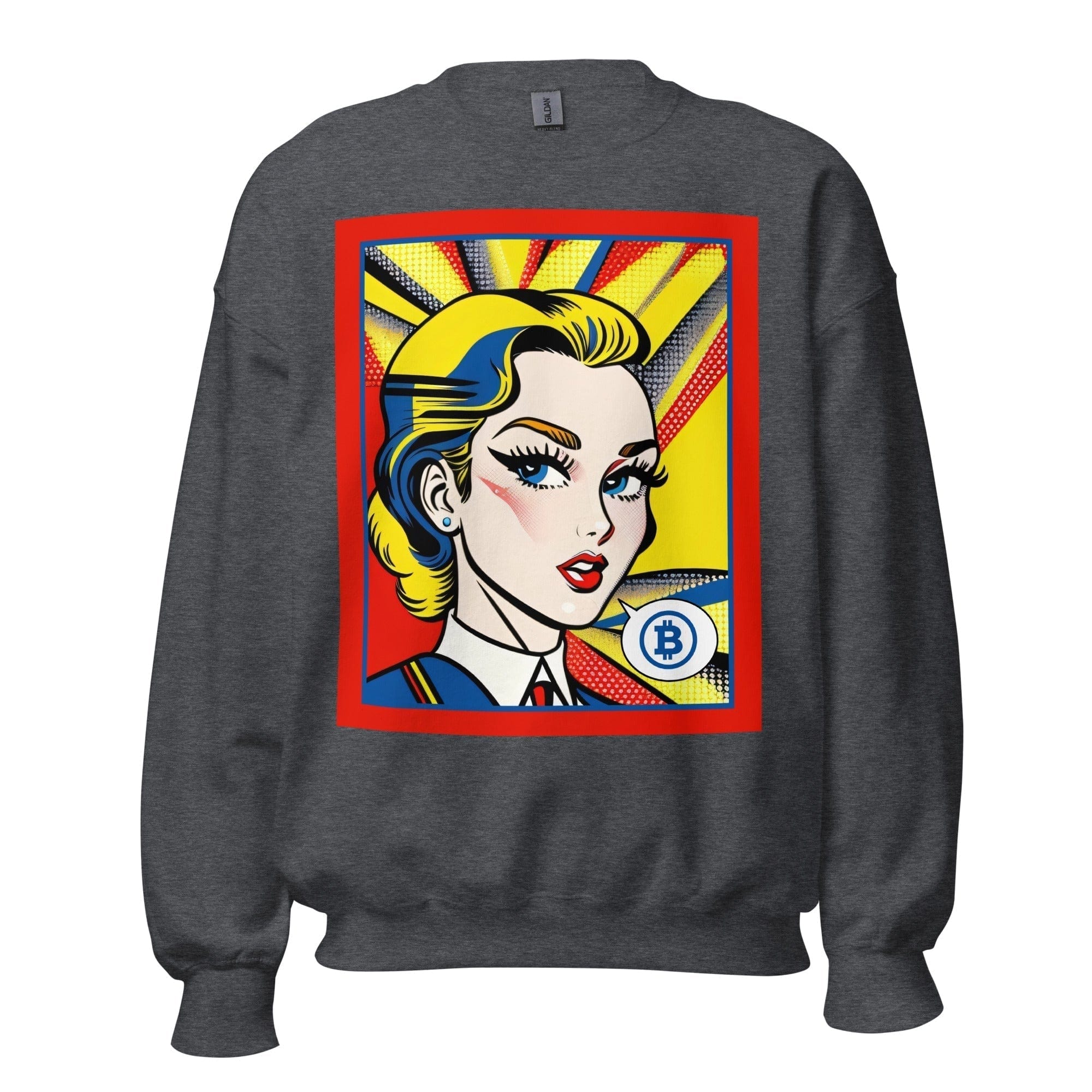 GRAPHIC T-SHIRTS Dark Heather / S Unisex Crew Neck Sweatshirt - Vintage American Comic Series v.44