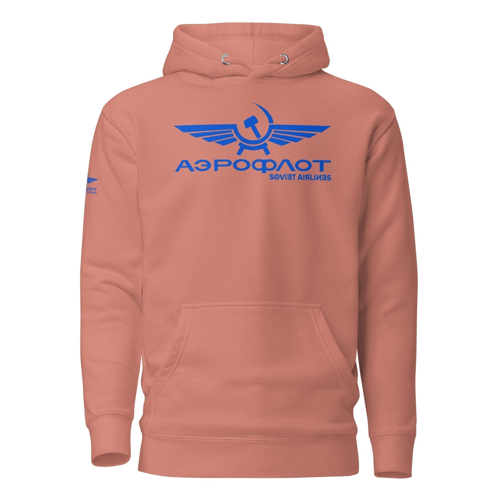 GRAPHIC T-SHIRTS Dusty Rose / S Unisex Premium Hoodie - Aeroflot Soviet Airlines v.9