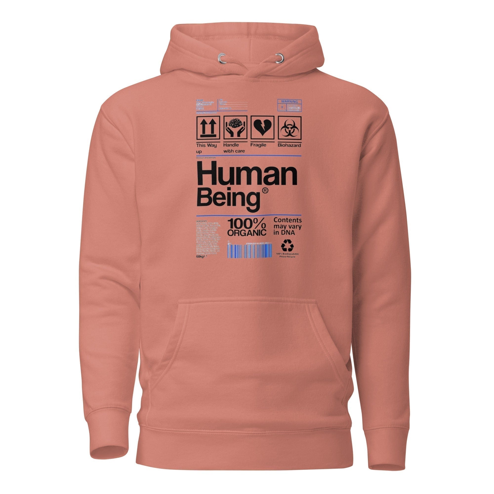 GRAPHIC T-SHIRTS Dusty Rose / S Unisex Premium Hoodie - Human Being