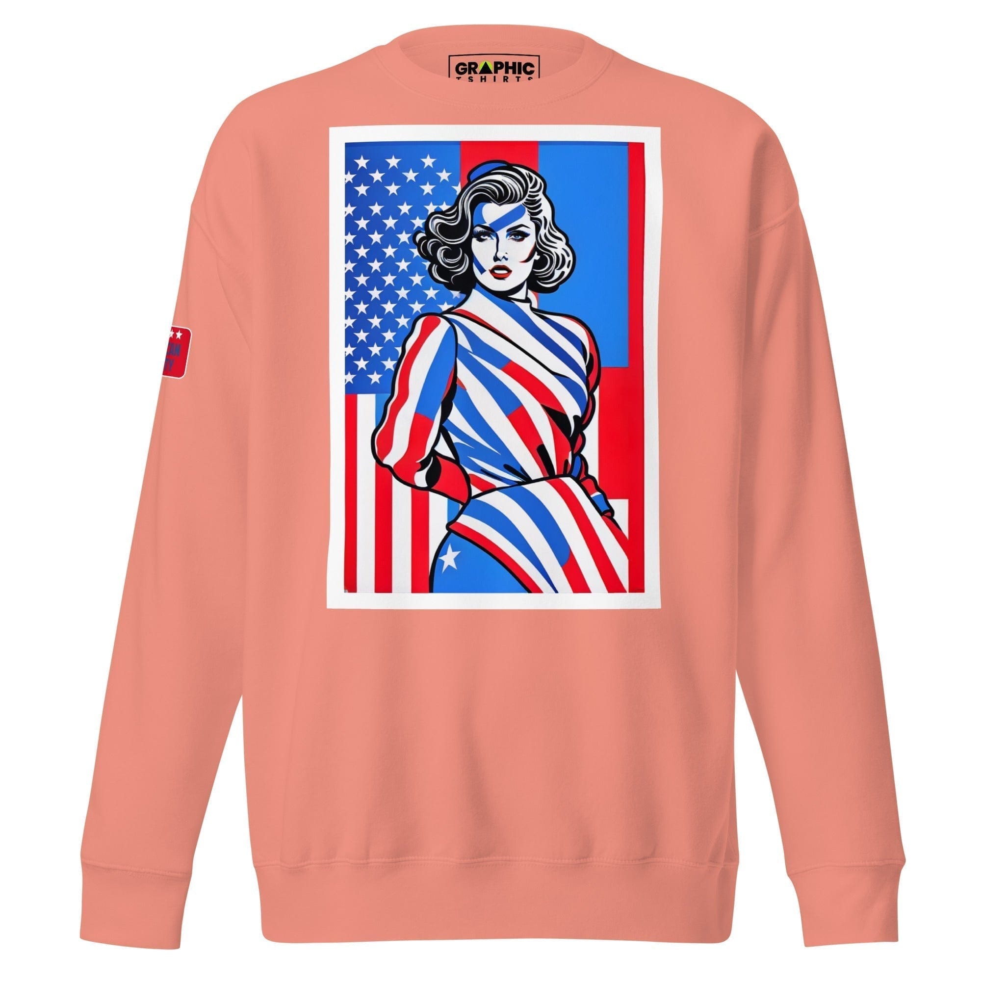 GRAPHIC T-SHIRTS Dusty Rose / S Unisex Premium Sweatshirt - American Liberty Series v.10