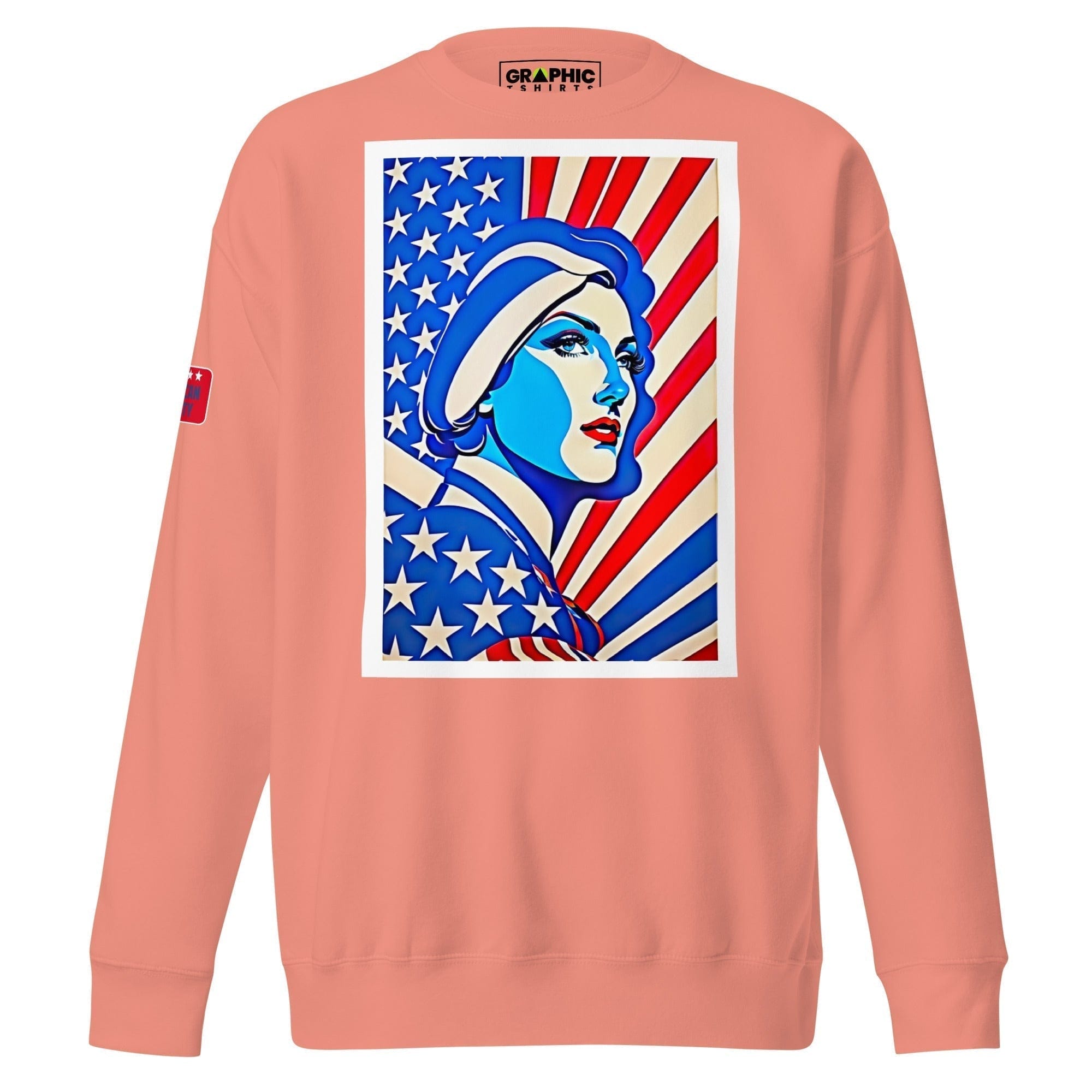 GRAPHIC T-SHIRTS Dusty Rose / S Unisex Premium Sweatshirt - American Liberty Series v.23