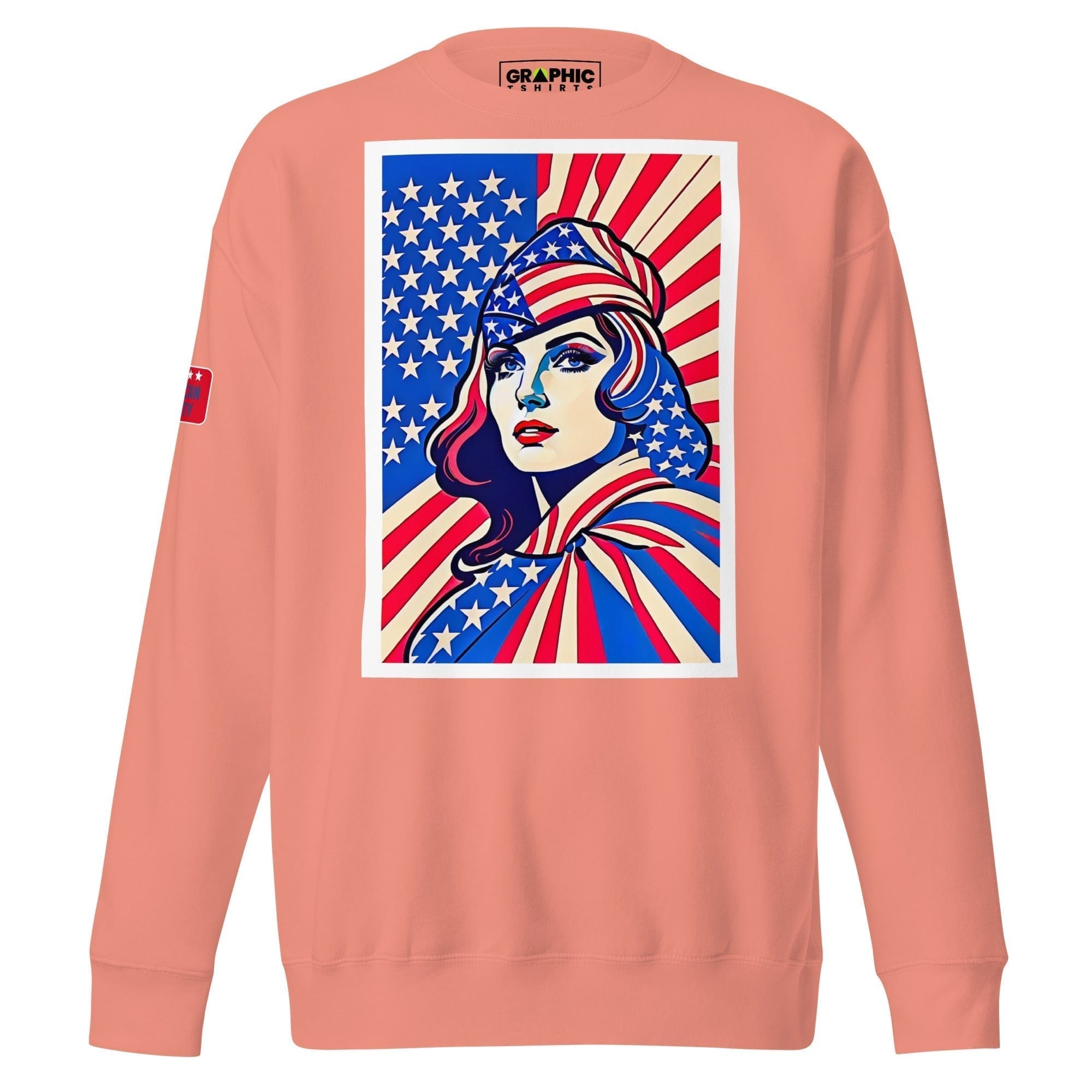 GRAPHIC T-SHIRTS Dusty Rose / S Unisex Premium Sweatshirt - American Liberty Series v.25