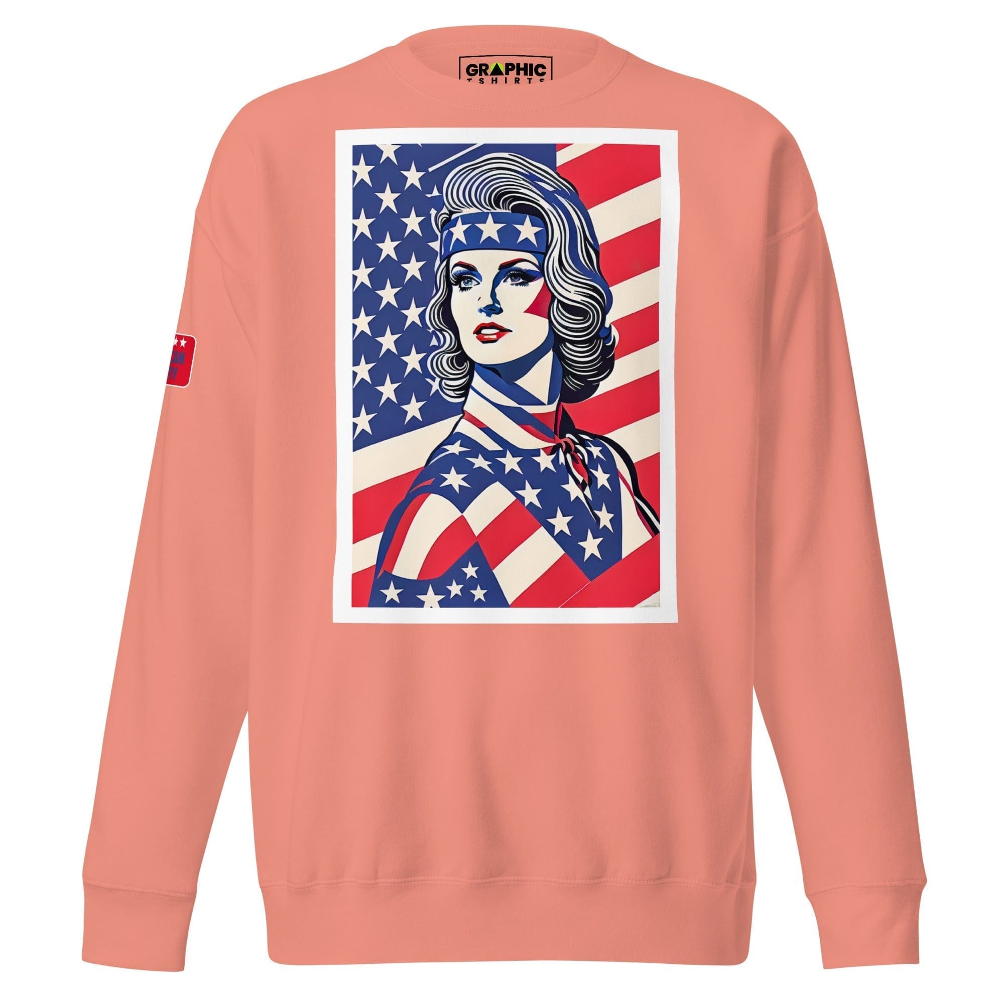 GRAPHIC T-SHIRTS Dusty Rose / S Unisex Premium Sweatshirt - American Liberty Series v.32