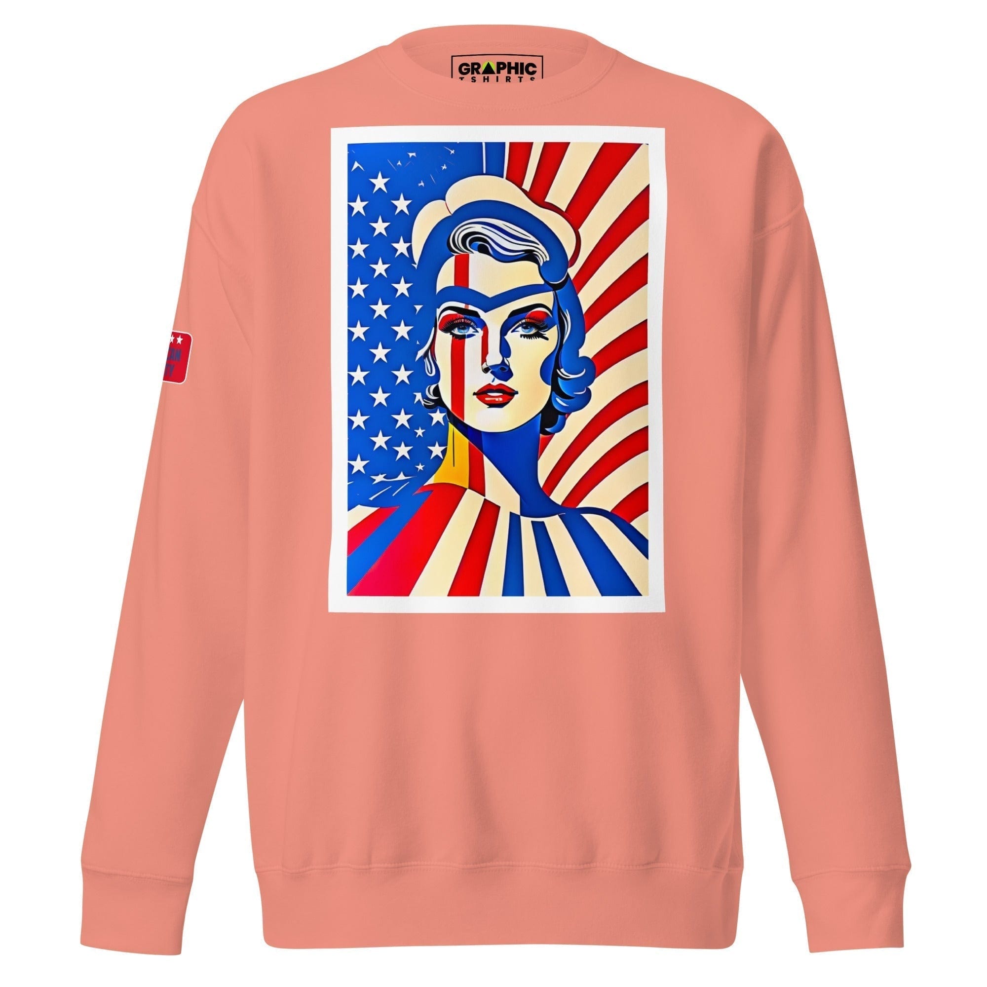 GRAPHIC T-SHIRTS Dusty Rose / S Unisex Premium Sweatshirt - American Liberty Series v.4