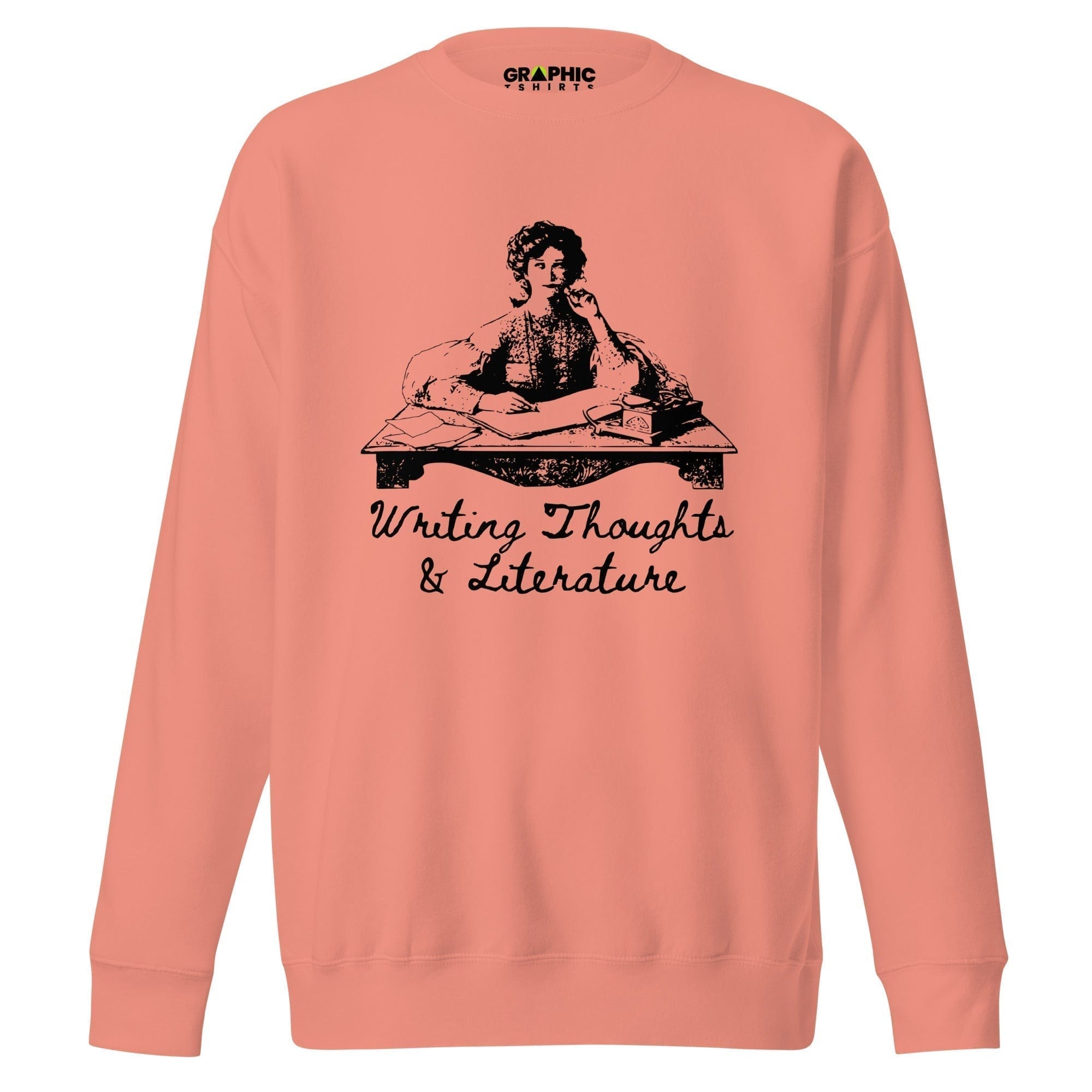 GRAPHIC T-SHIRTS Dusty Rose / S Unisex Premium Sweatshirt - Cotton Heritage - Writing Thoughts And Literature Vintage