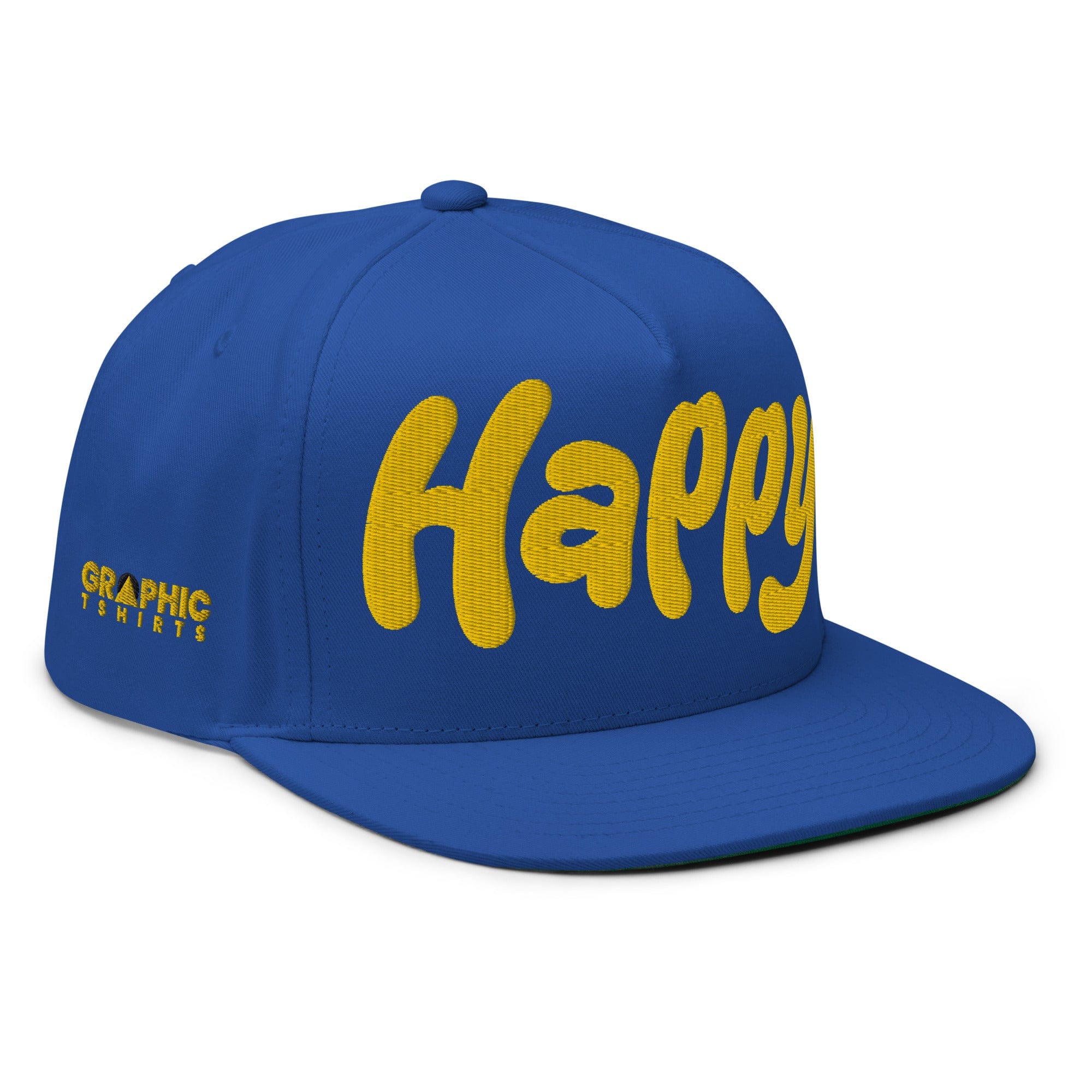 GRAPHIC T-SHIRTS Flat Bill Cap - HAPPY