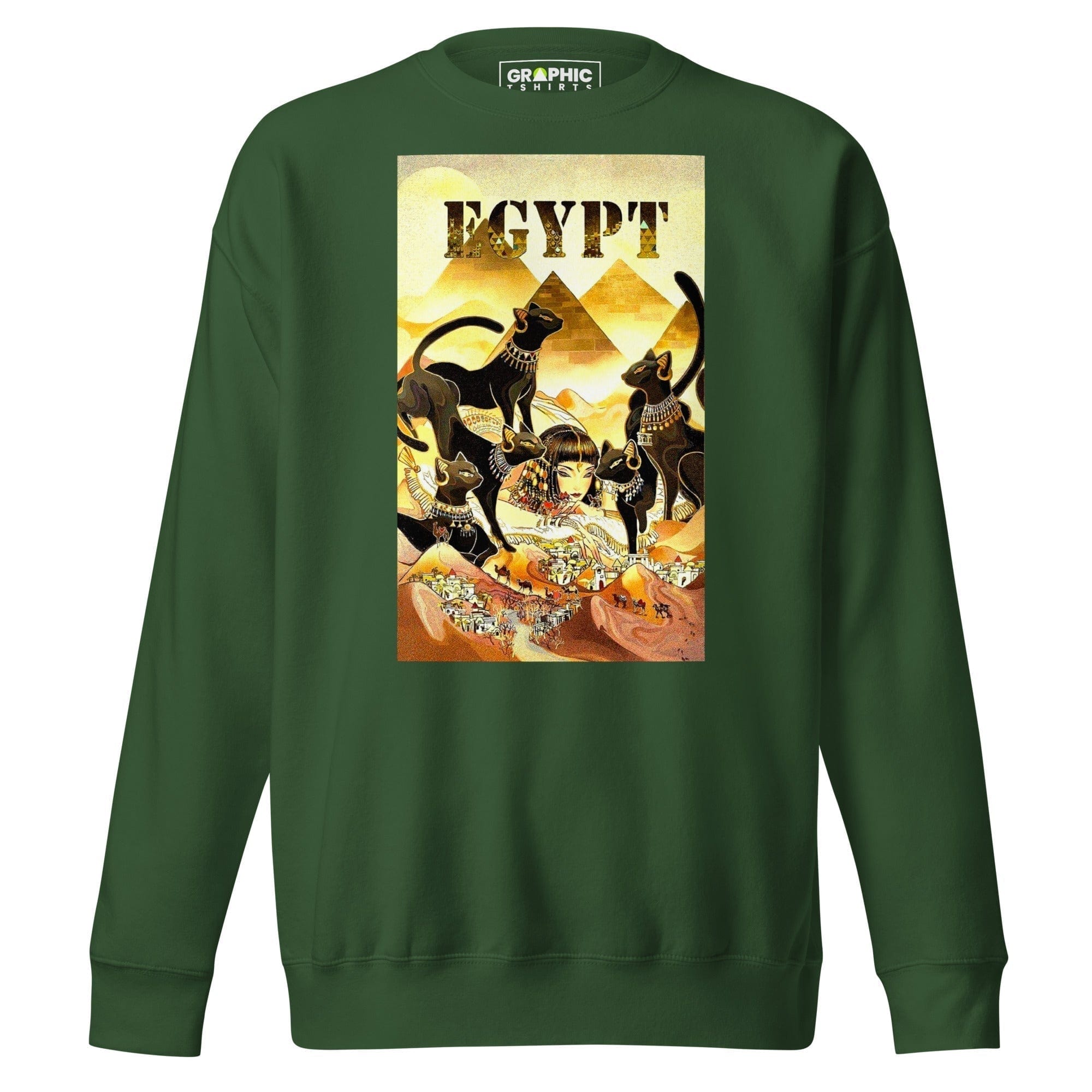 GRAPHIC T-SHIRTS Forest Green / S Unisex Premium Sweatshirt - Egypt