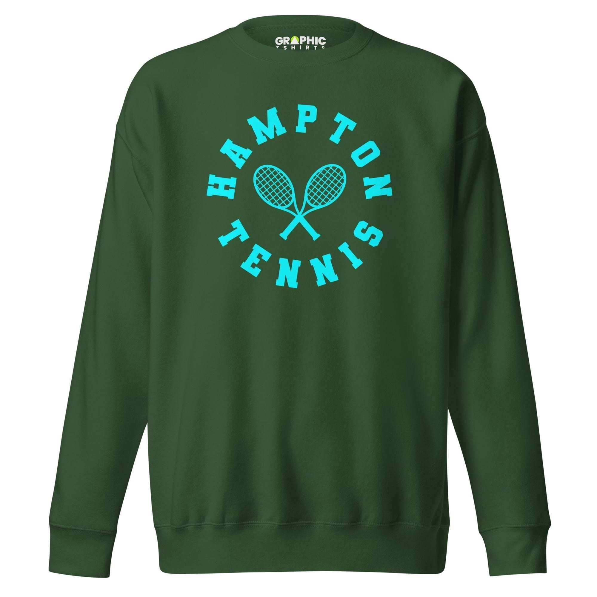 GRAPHIC T-SHIRTS Forest Green / S Unisex Premium Sweatshirt - Hampton Tennis