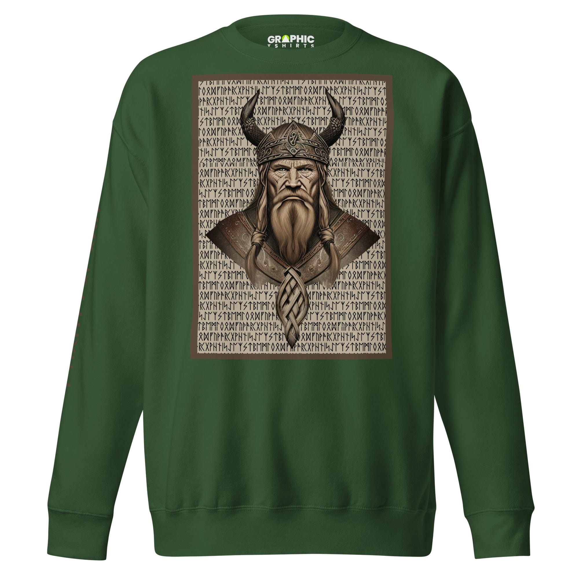 GRAPHIC T-SHIRTS Forest Green / S Unisex Premium Sweatshirt - Knights Of Odin Volume 1