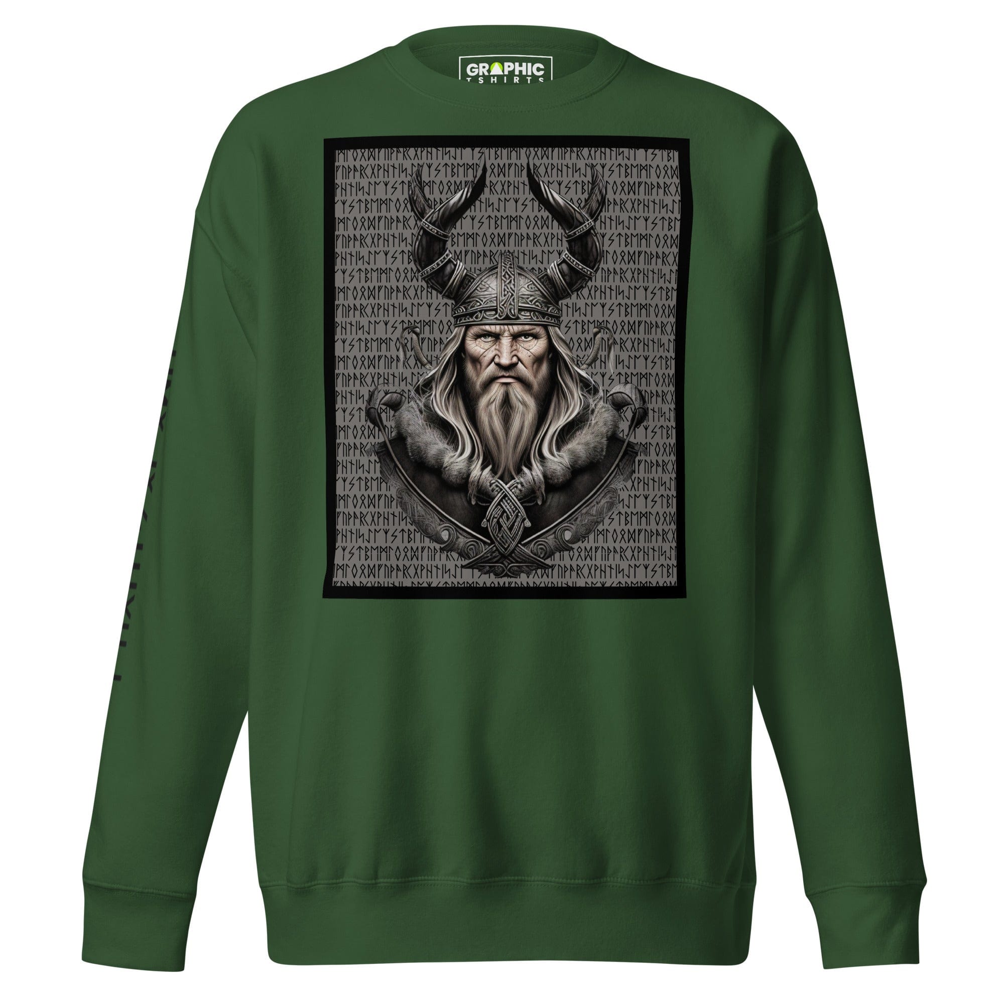 GRAPHIC T-SHIRTS Forest Green / S Unisex Premium Sweatshirt - Knights Of Odin Volume 3