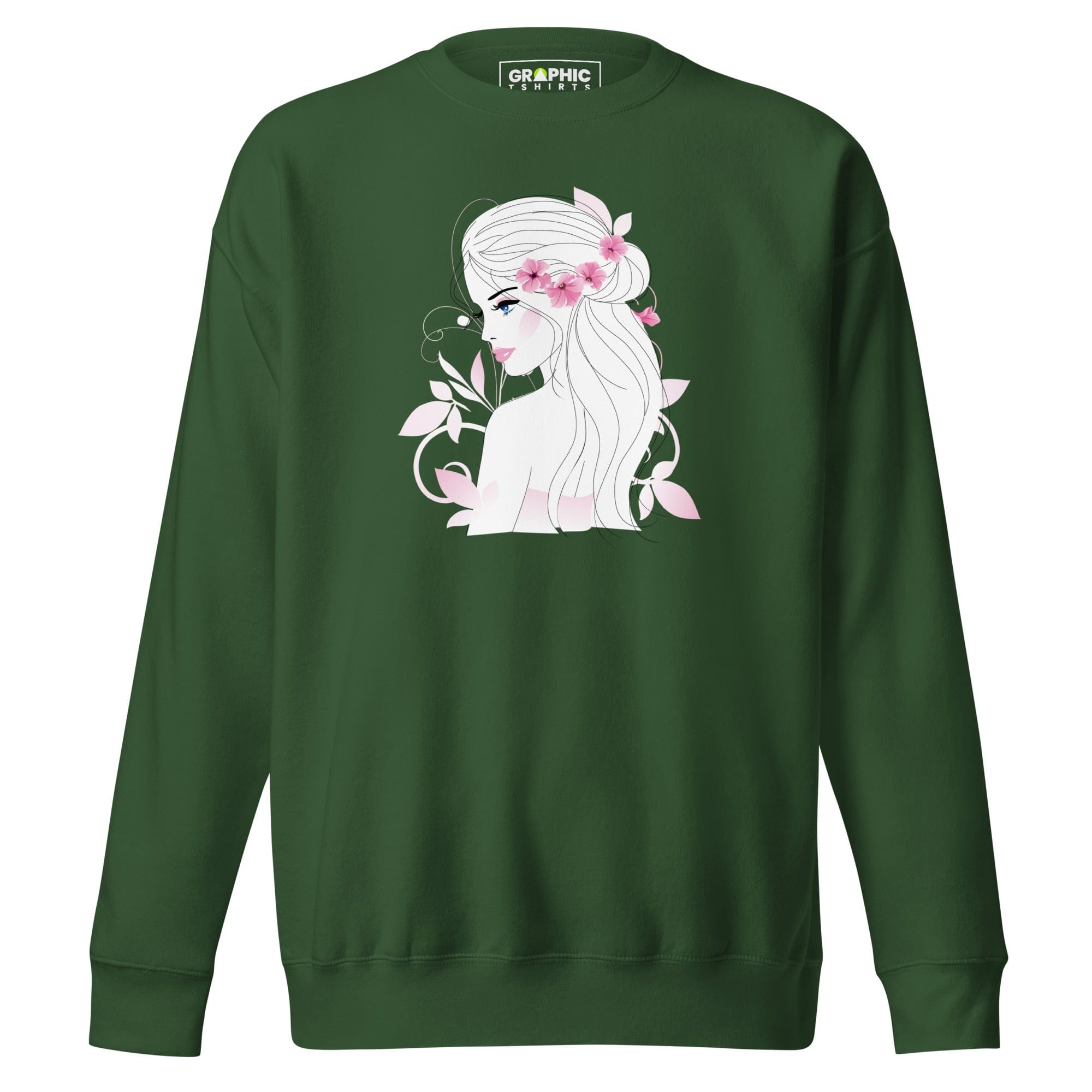 GRAPHIC T-SHIRTS Forest Green / S Unisex Premium Sweatshirt - Refined Beauty And Elegance