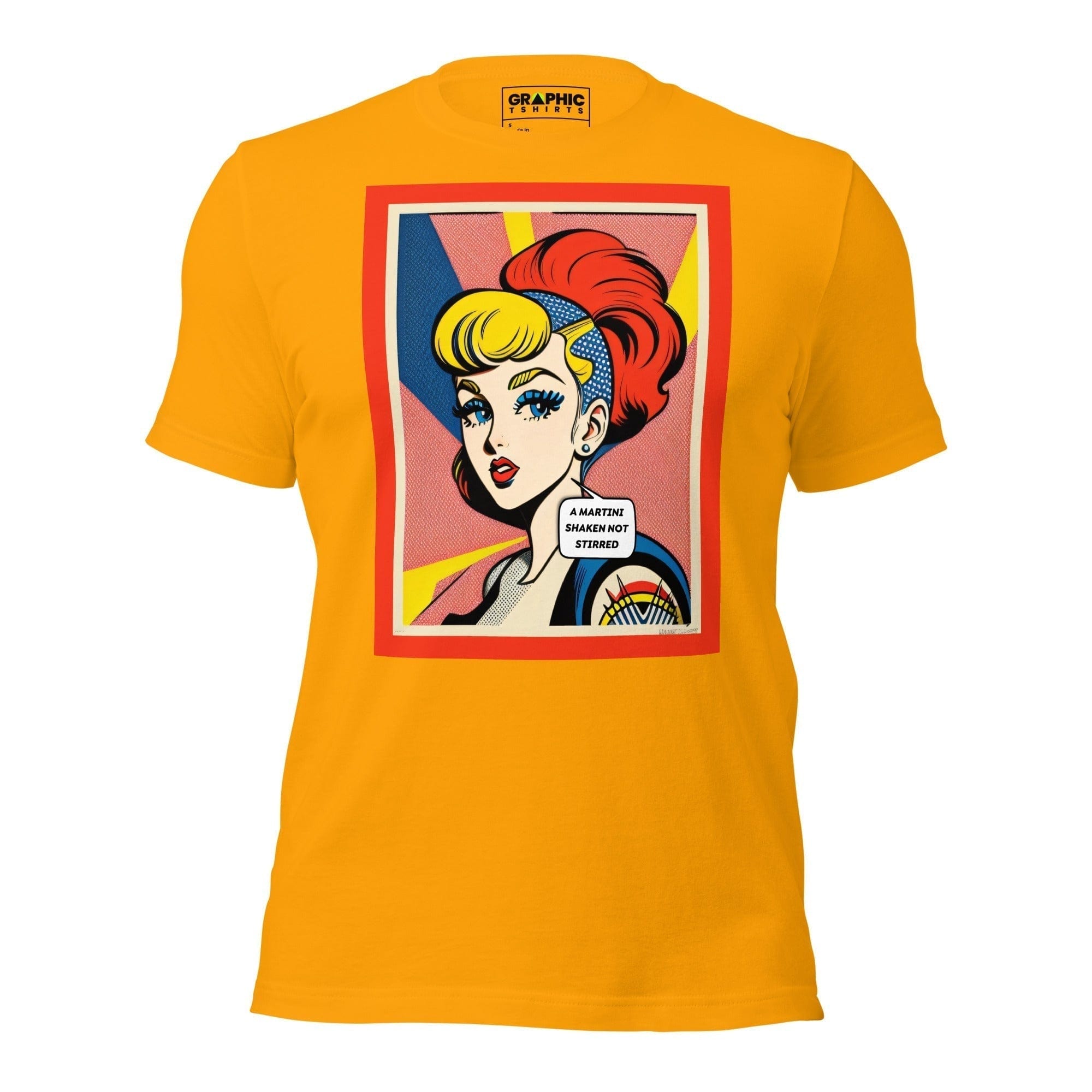 GRAPHIC T-SHIRTS Gold / S Unisex Crew Neck T-Shirt - Vintage American Comic Series v.42