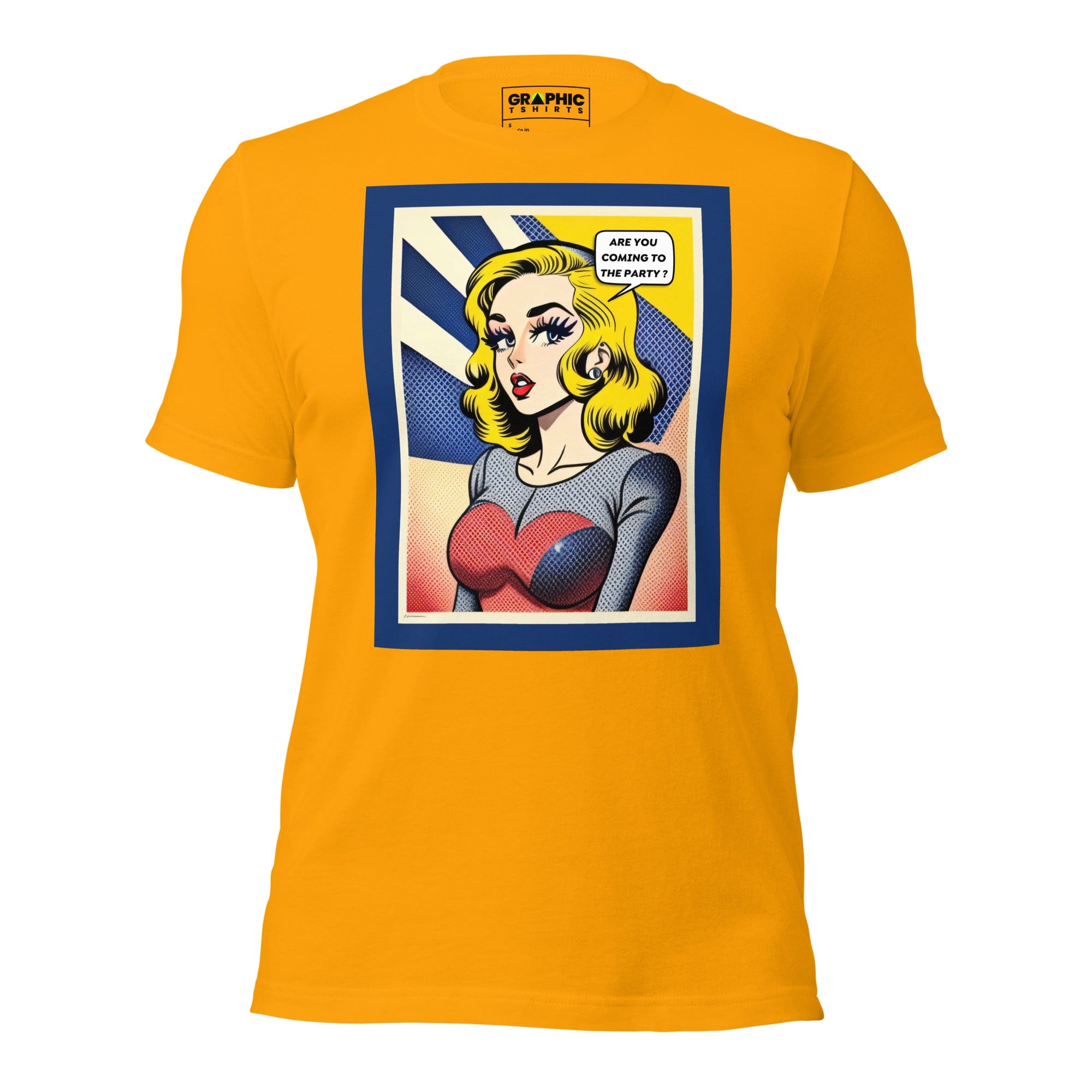 GRAPHIC T-SHIRTS Gold / S Unisex Crew Neck T-Shirt - Vintage American Comic Series v.48