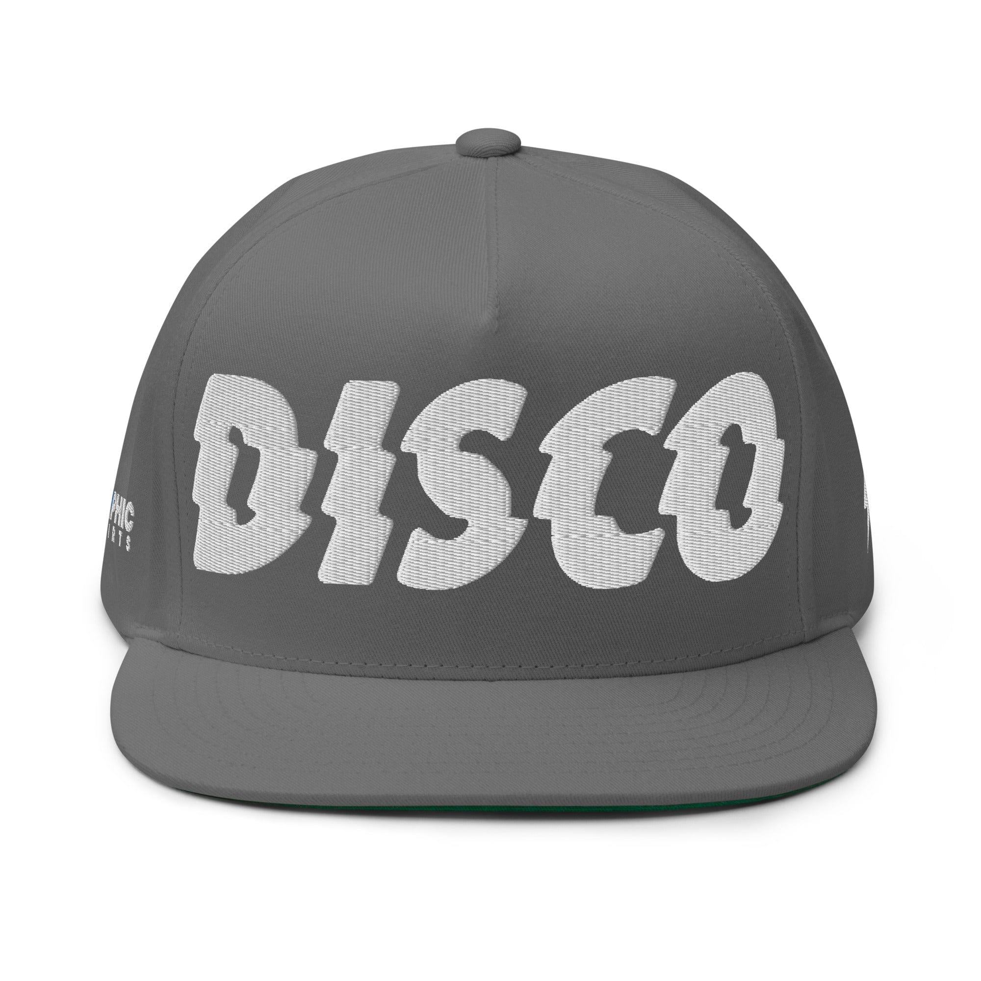 GRAPHIC T-SHIRTS Grey Flat Bill Cap - DISCO