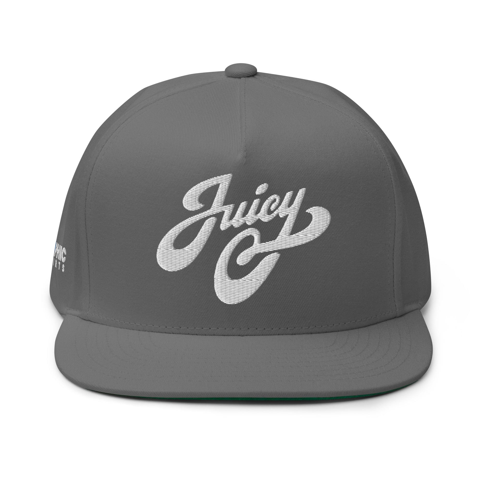 GRAPHIC T-SHIRTS Grey Flat Bill Cap - Juicy