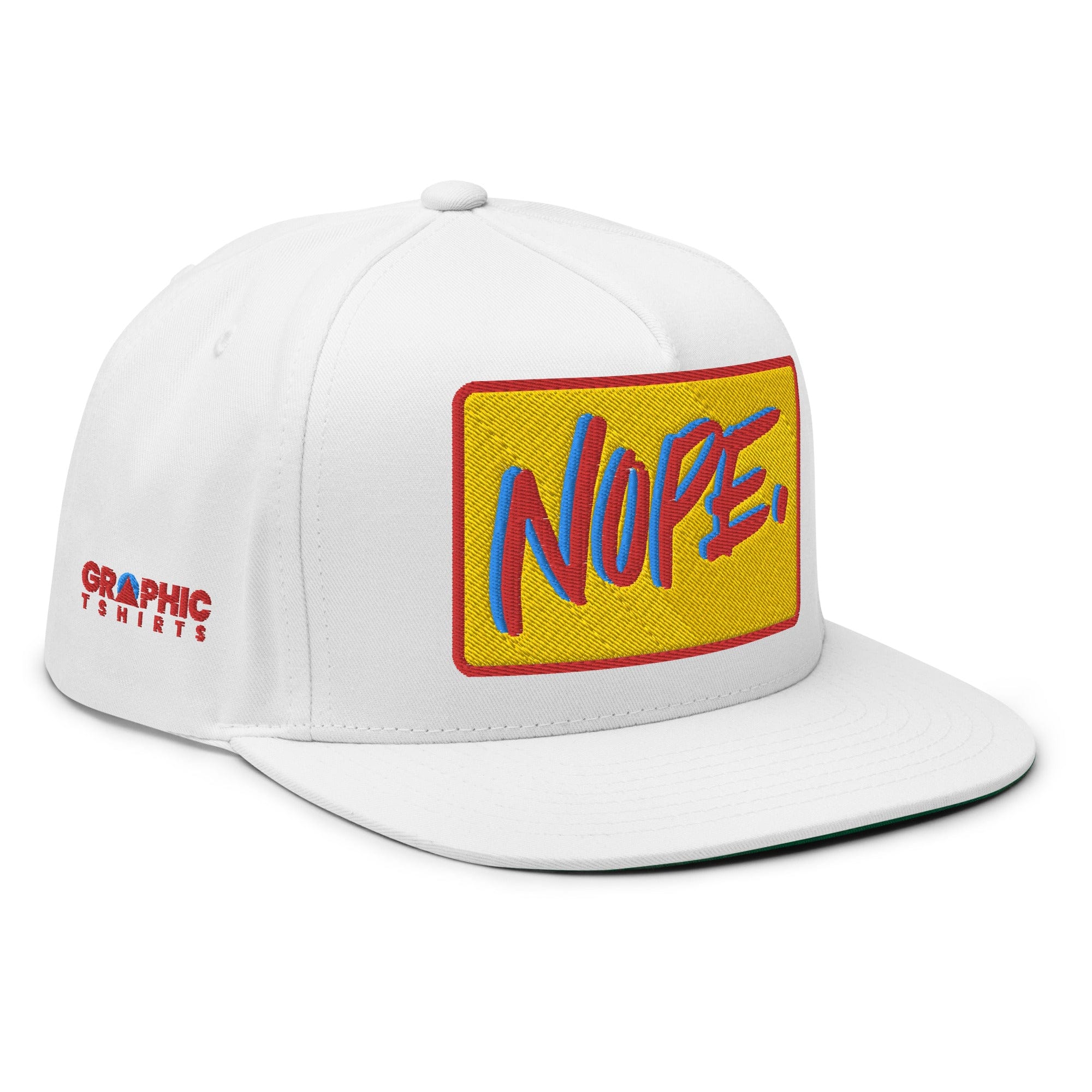 GRAPHIC T-SHIRTS Hat Flat Bill Cap - NOPE.