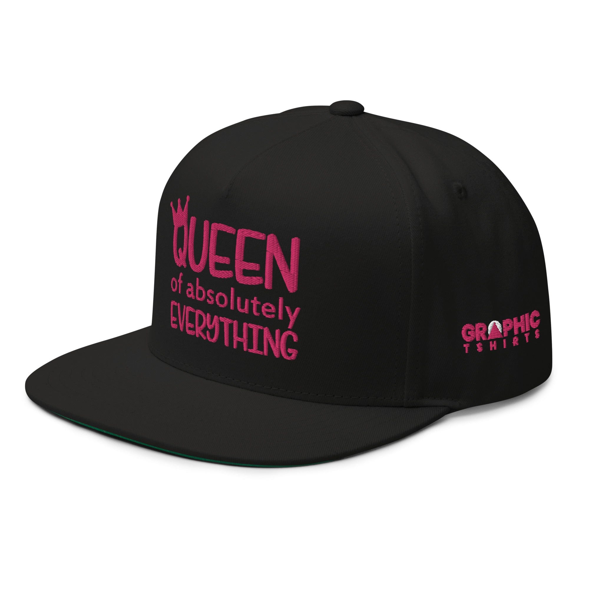 GRAPHIC T-SHIRTS Hat Flat Bill Cap - Queen Of Absolutely Everything