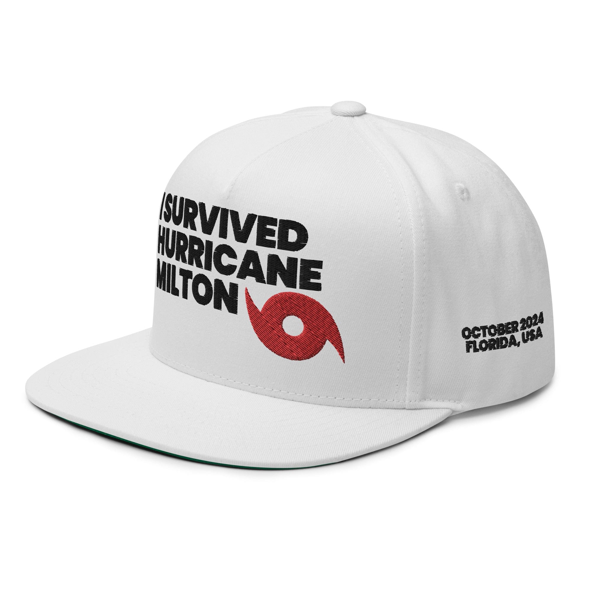 GRAPHIC T-SHIRTS Hat Limited Edition Flat Bill Cap - I SURVIVED HURRICANE MILTON